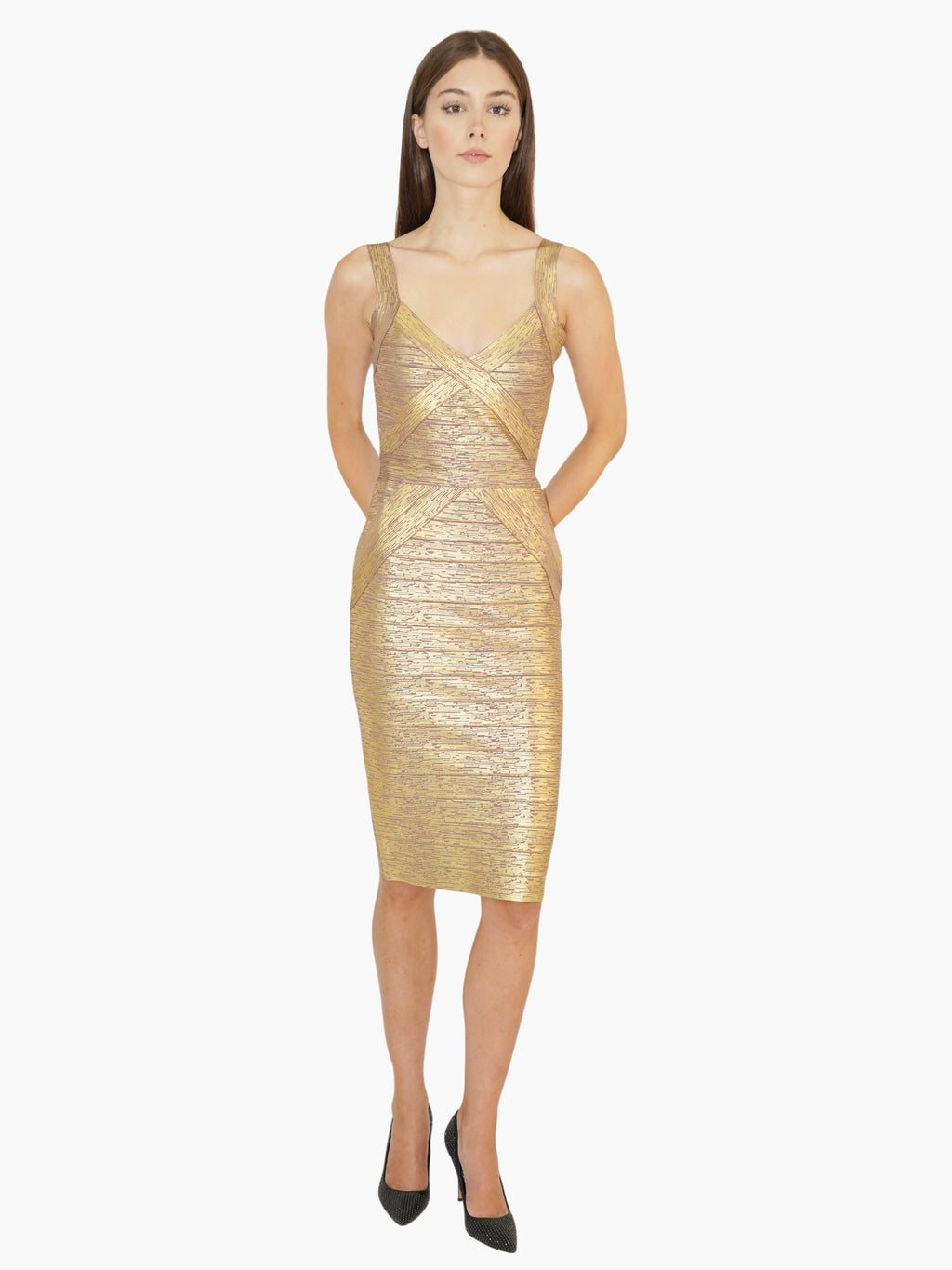Metallic Bandage Dress