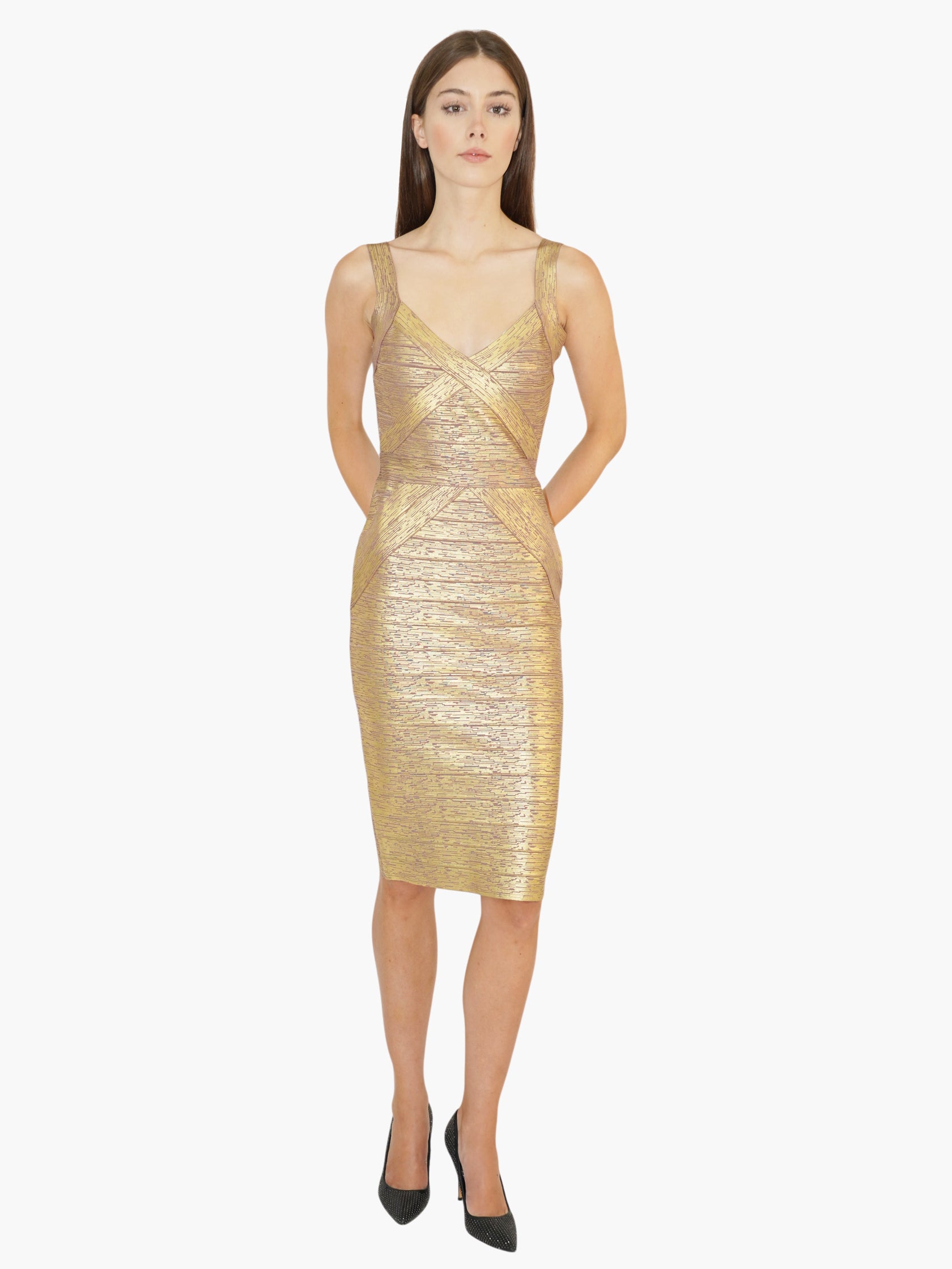 Metallic Bandage Dress