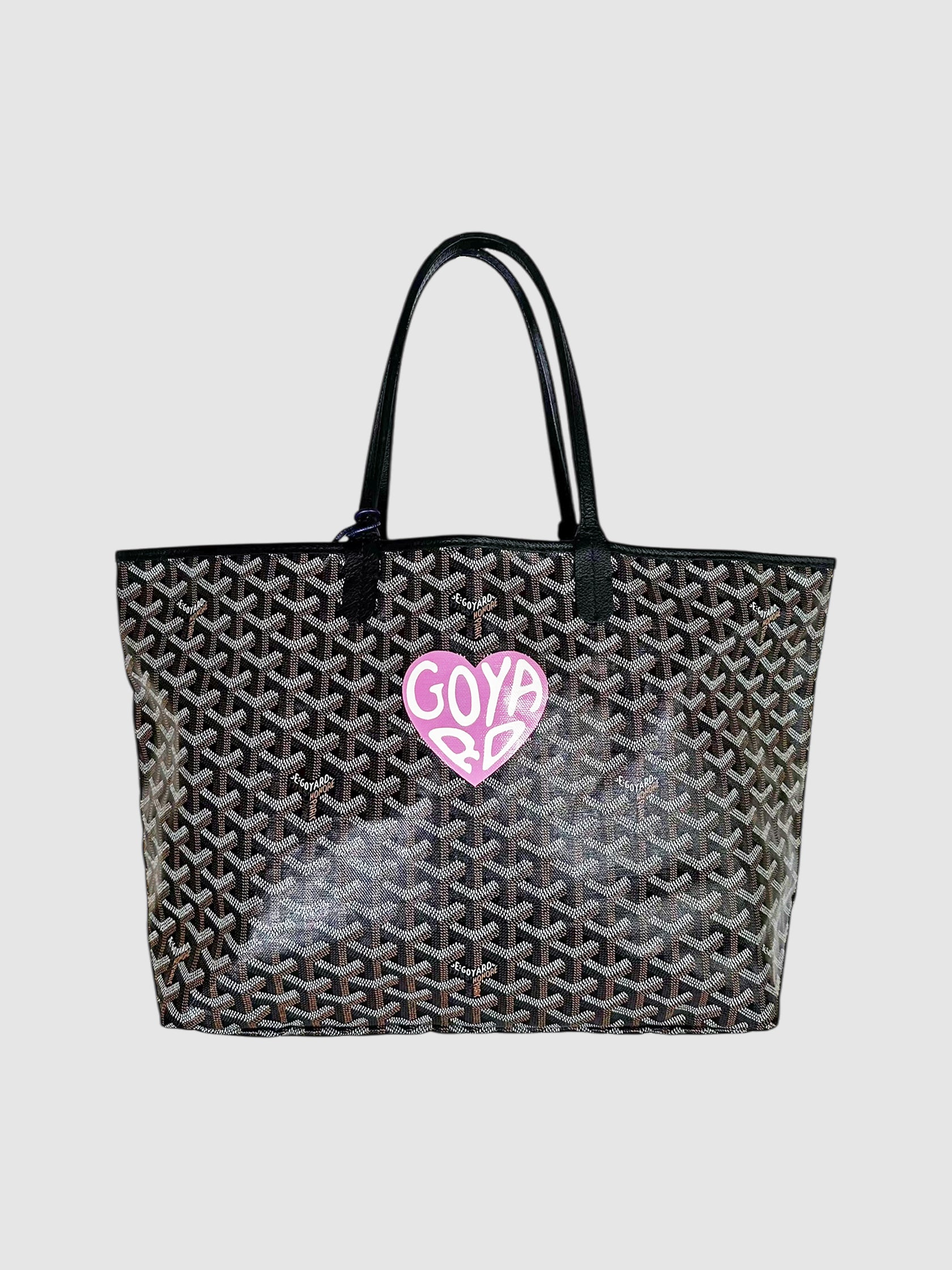 Goyard Navy Blue Coated Canvas Saint Louis PM Tote Bag Luxury Designer Resale Consignment Toronto VSP RealReal Oliver's 1stDibs Secondhand Pre-Loved Limited Edition