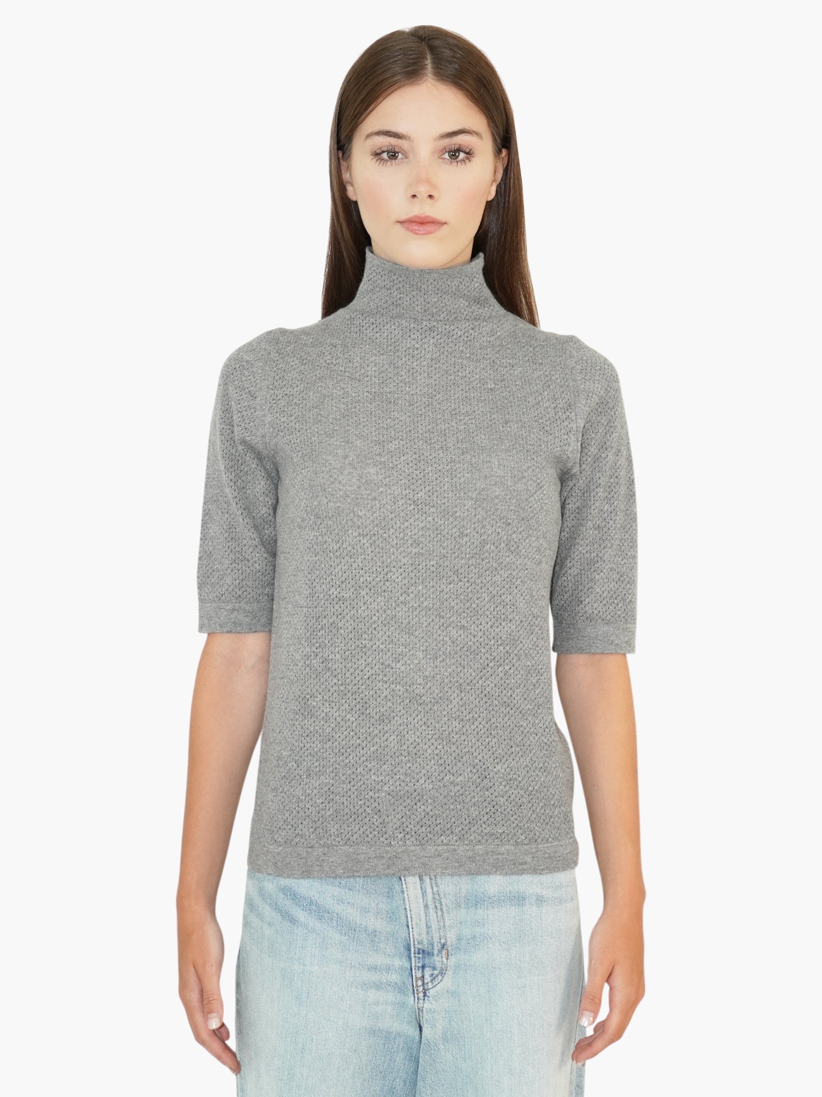 Cashmere Mock Neck Sweater