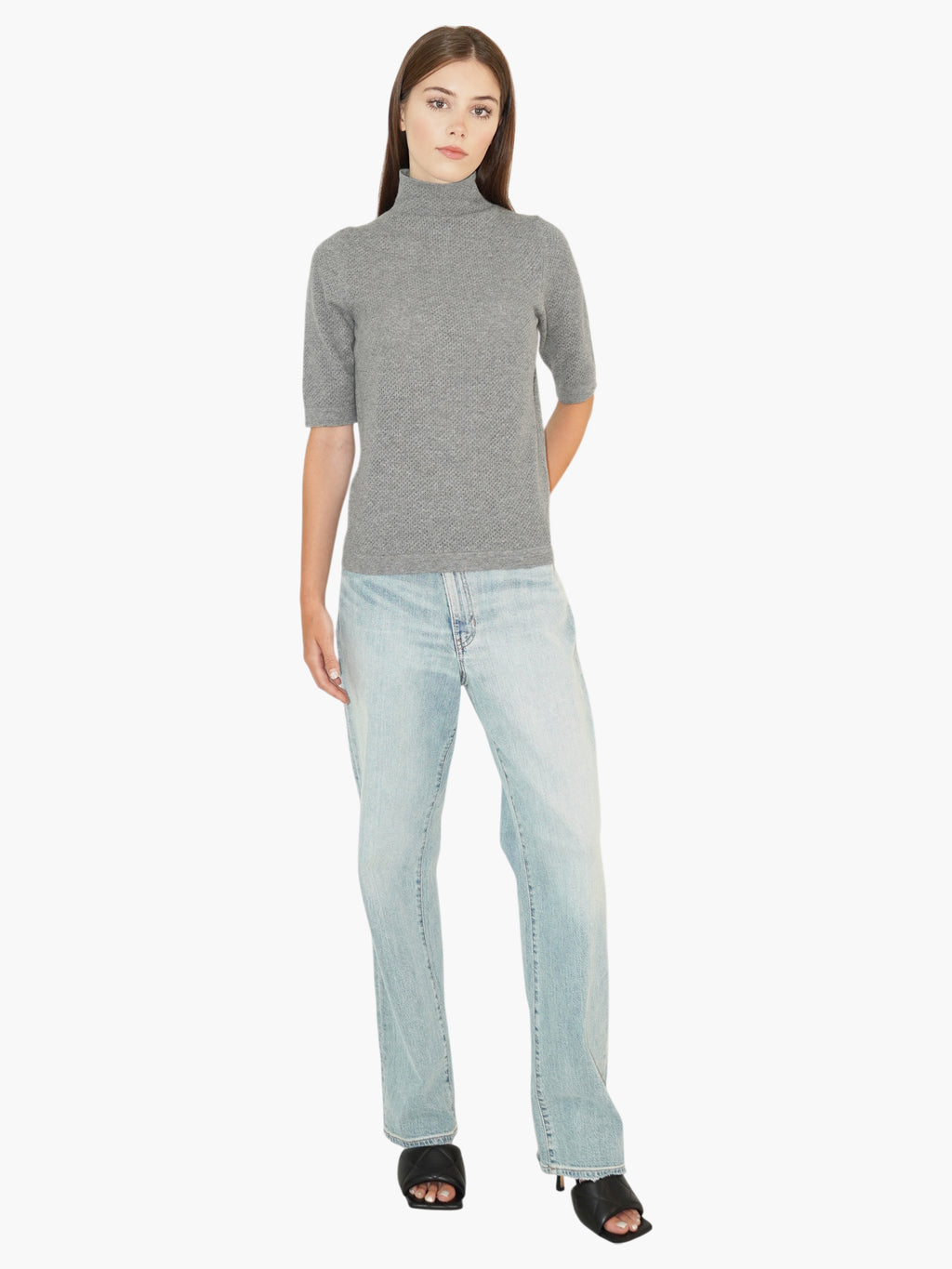 Cashmere Mock Neck Sweater