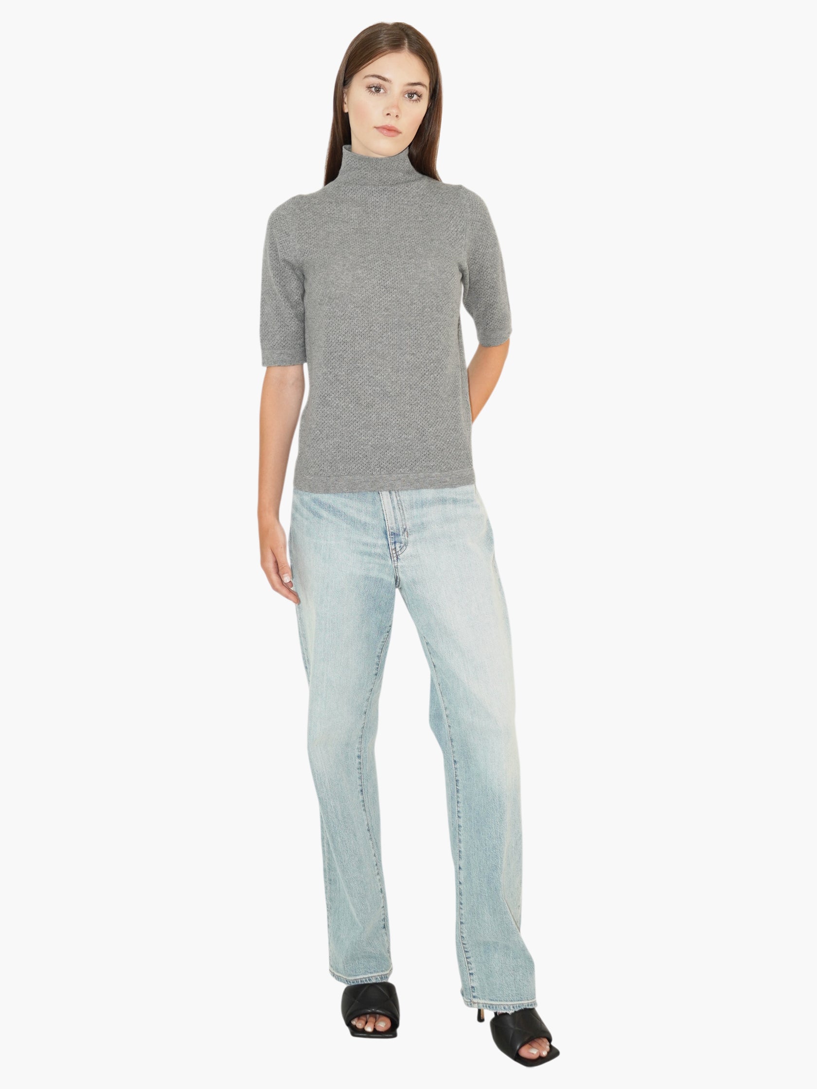 Cashmere Mock Neck Sweater