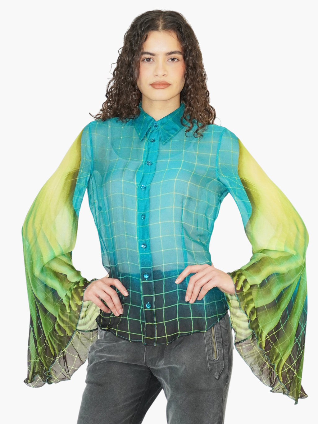 Silk Grid Top