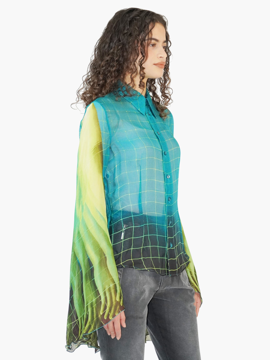 Silk Grid Top