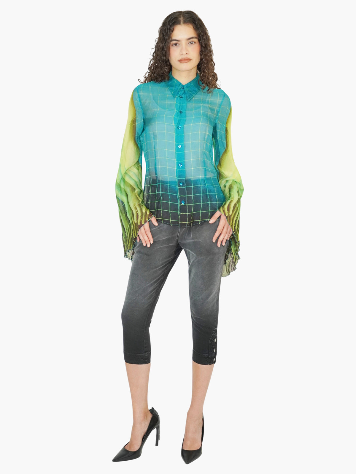 Silk Grid Top