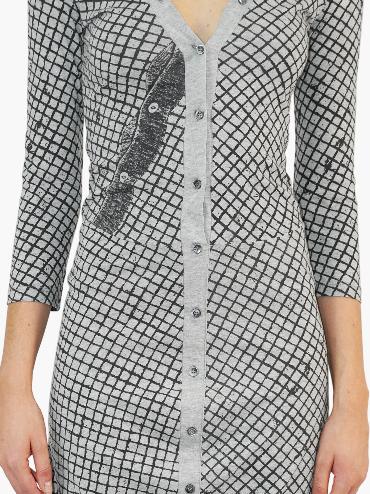 Grid Midi Dress