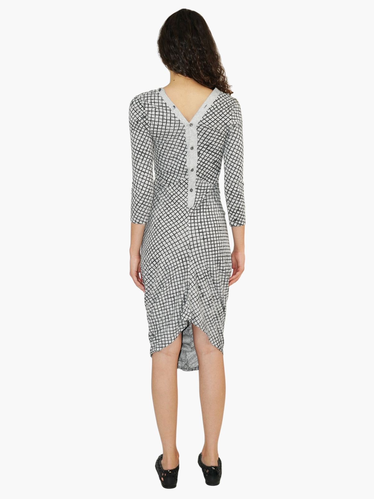 Grid Midi Dress