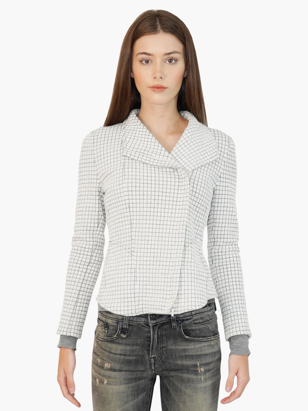 Grid Print Jacket