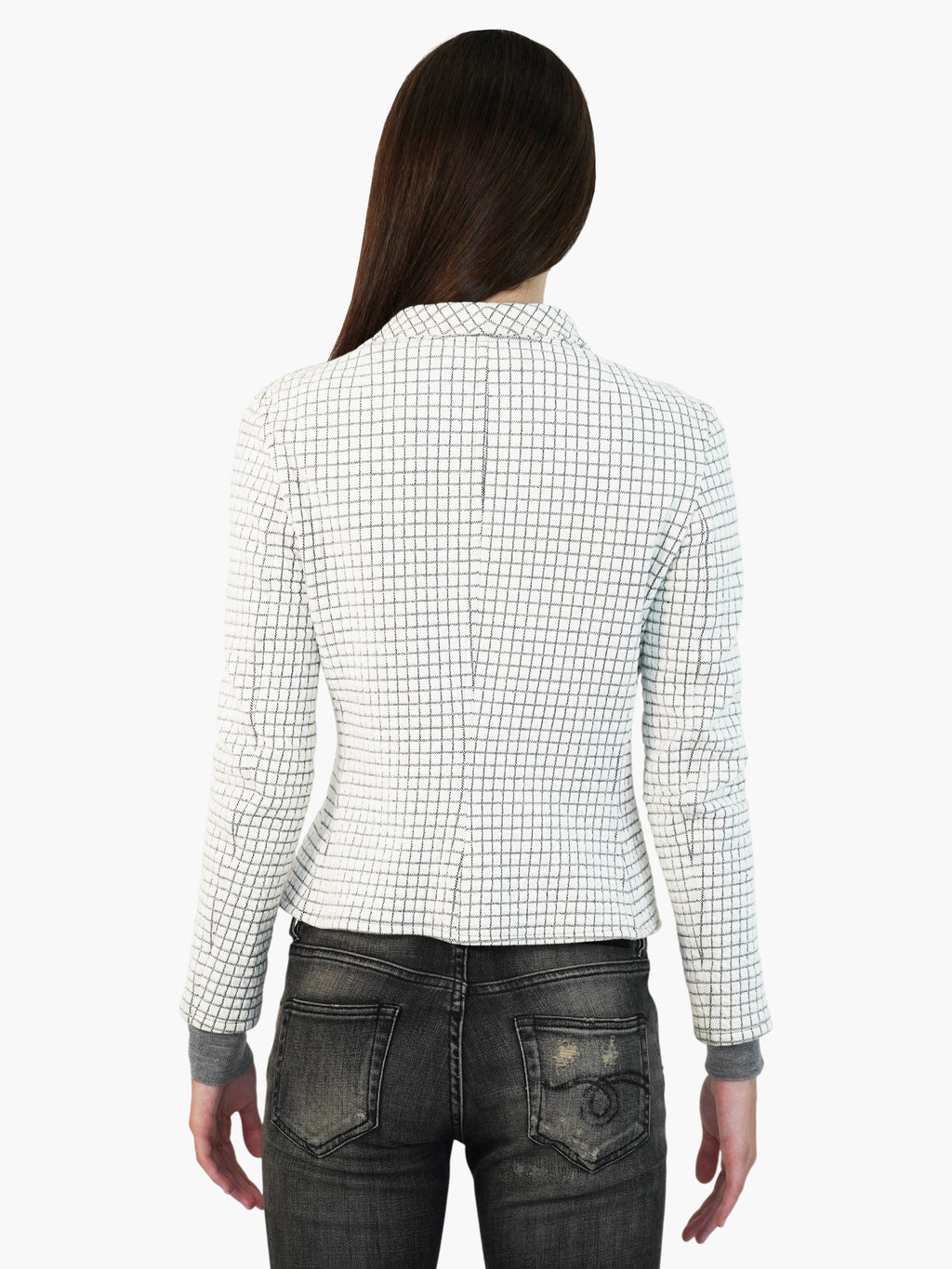 Grid Print Jacket