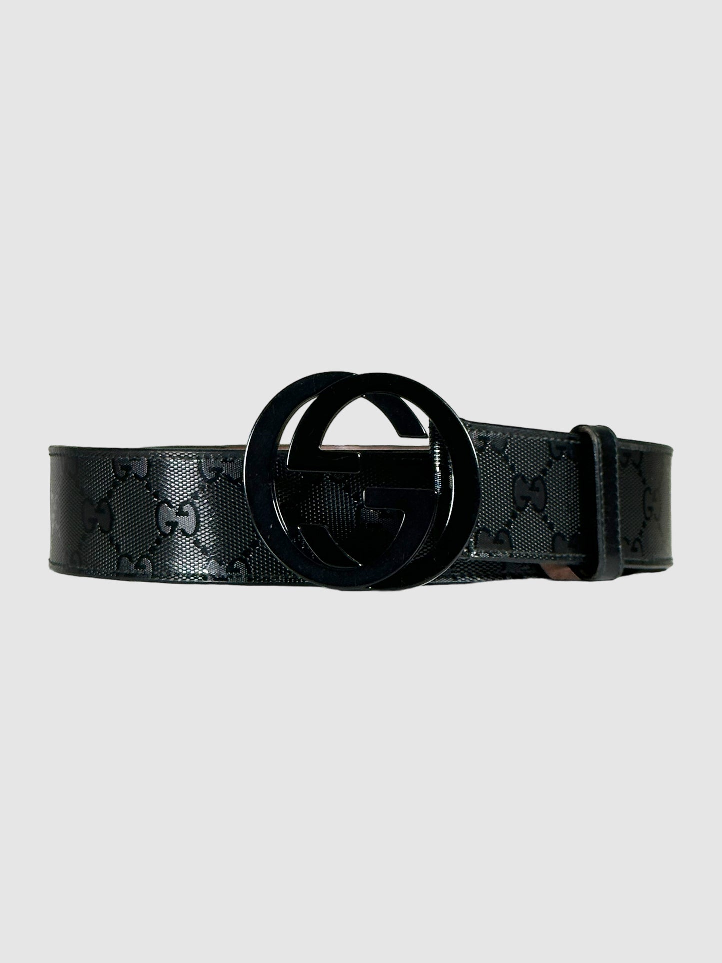 GG Imprimé Leather Waist Belt - Size S