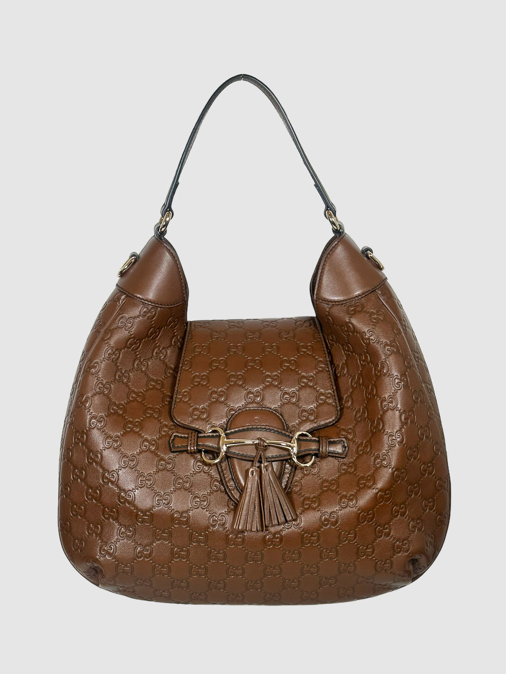 GG Signature Medium Emily Flap Hobo Bag