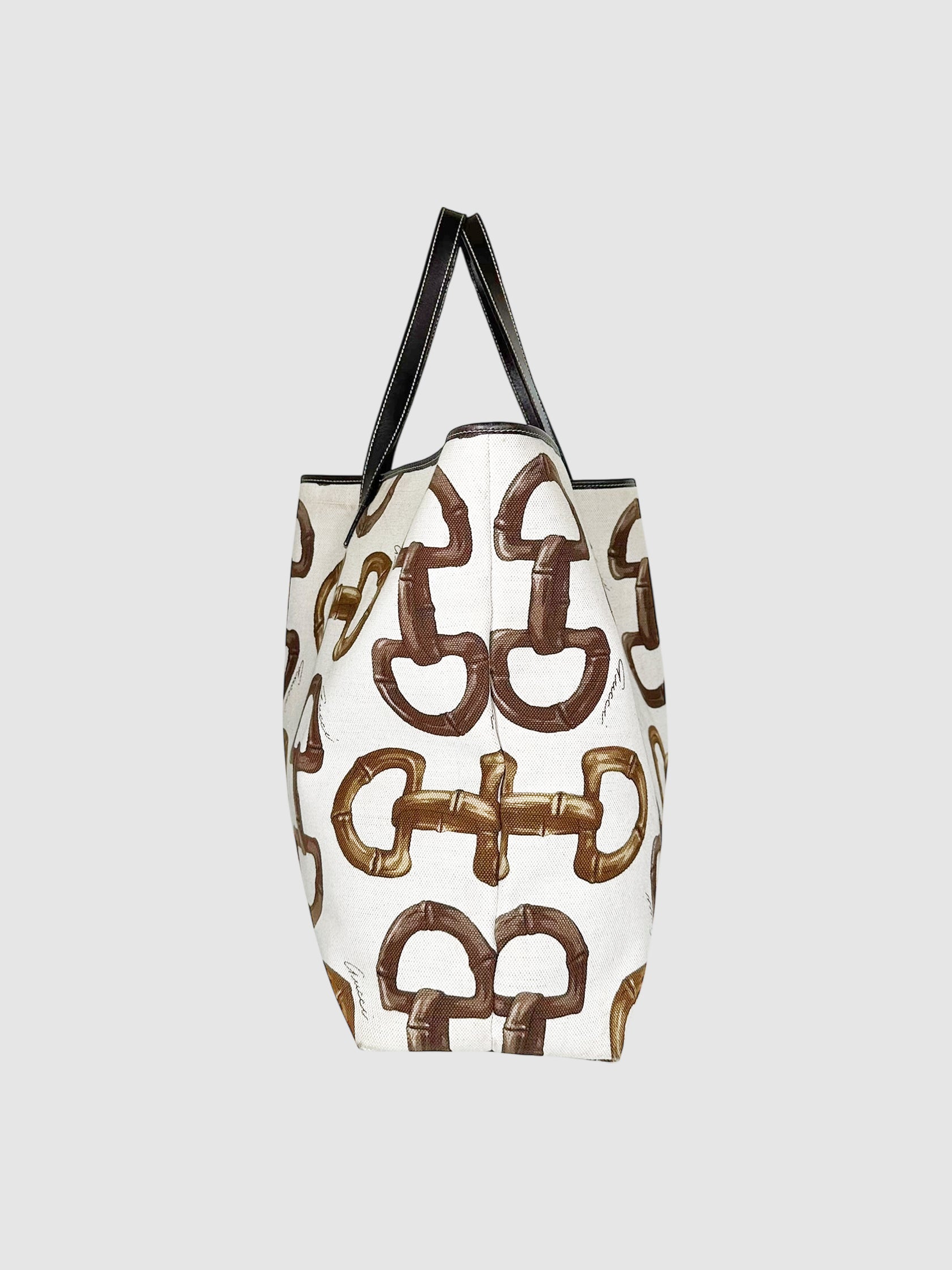 Horsebit Print Tote