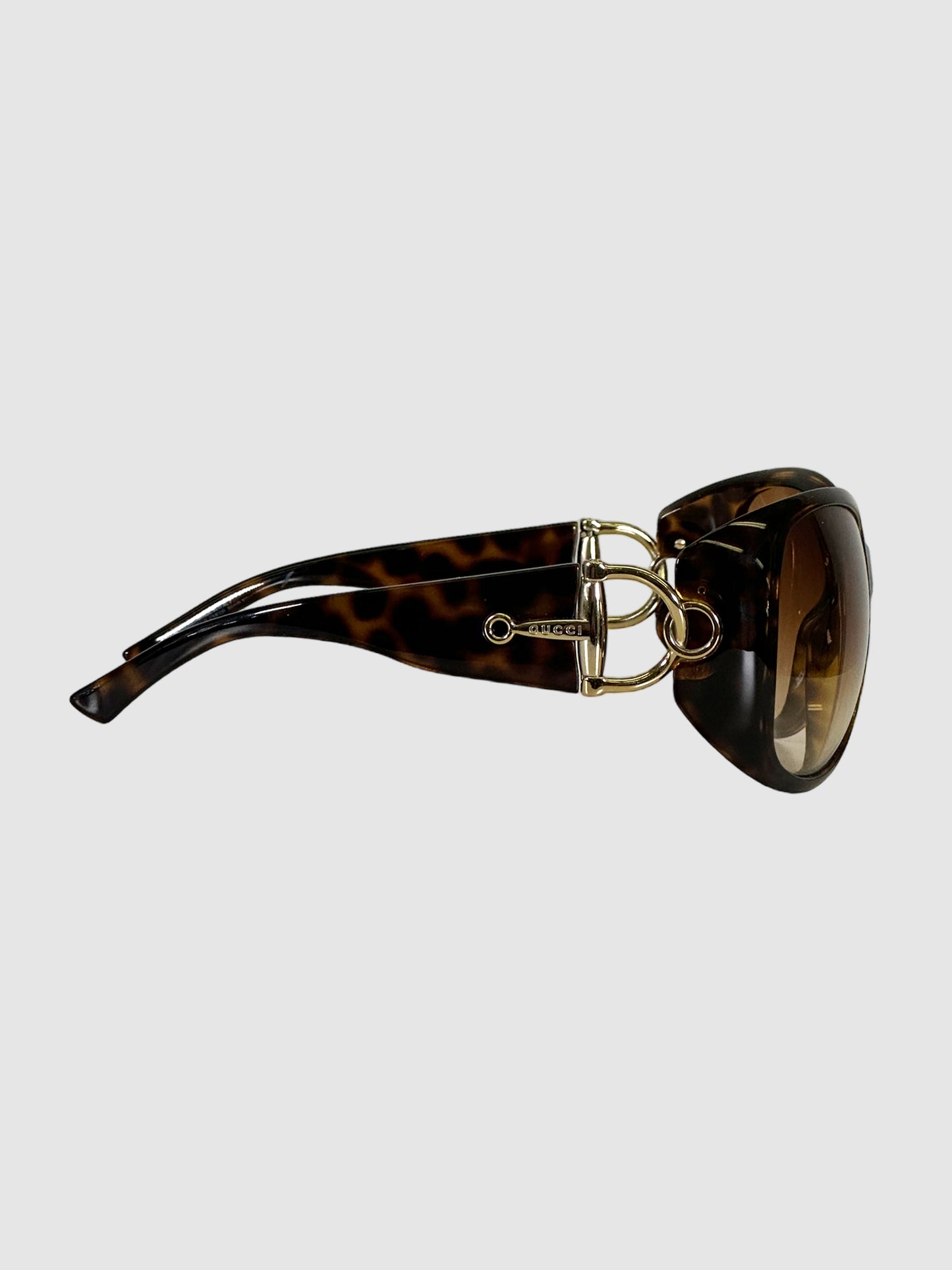 Gucci Horsebit Accent Oversized Sunglasses