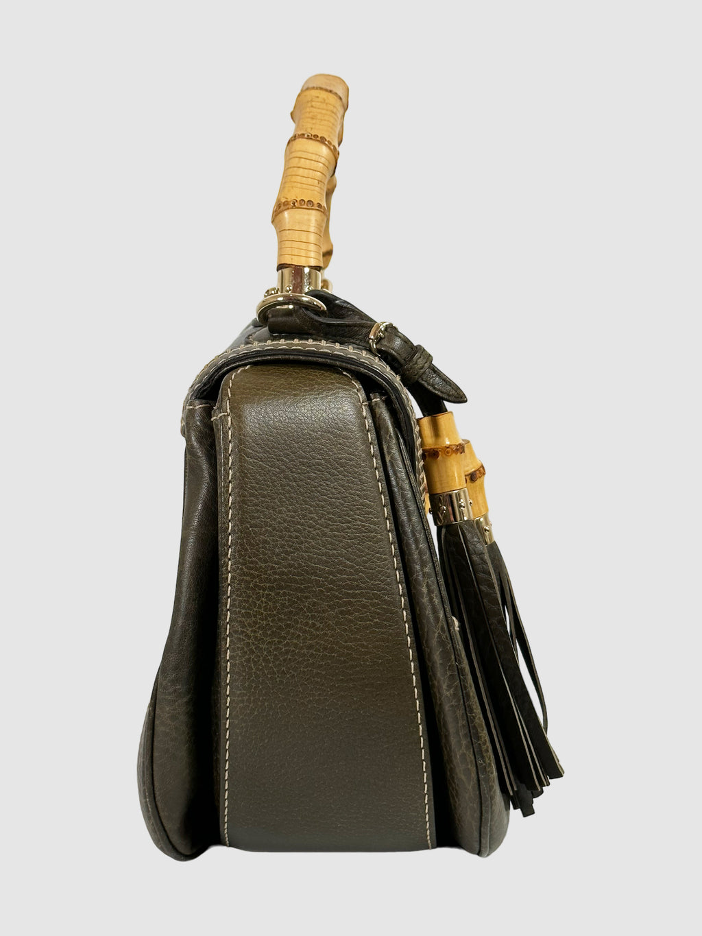 Large Bamboo Top Handle Bag