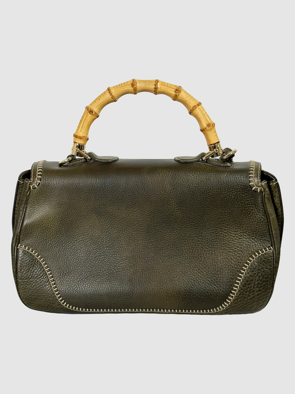 Large Bamboo Top Handle Bag