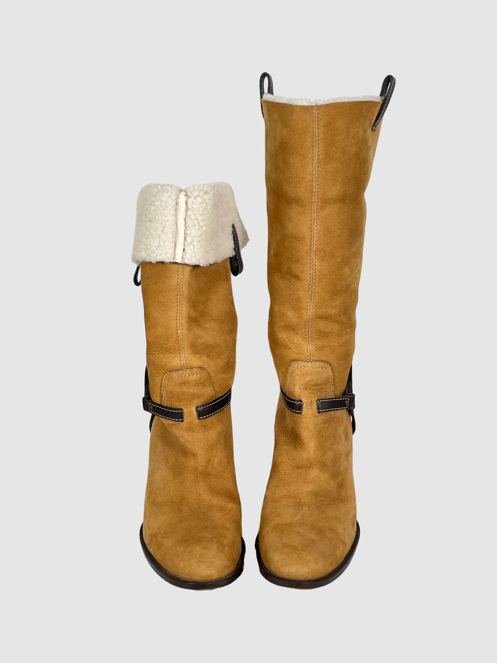 Gucci Interlocking G Logo Suede Boots - Size 8.5