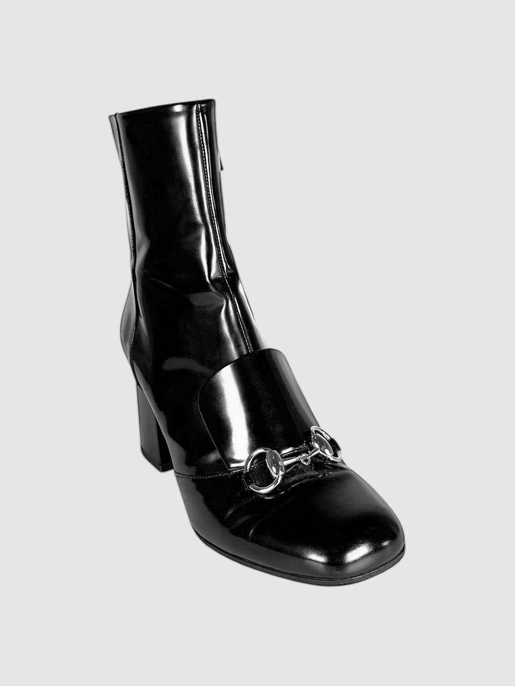 Horsebit Patent Booties