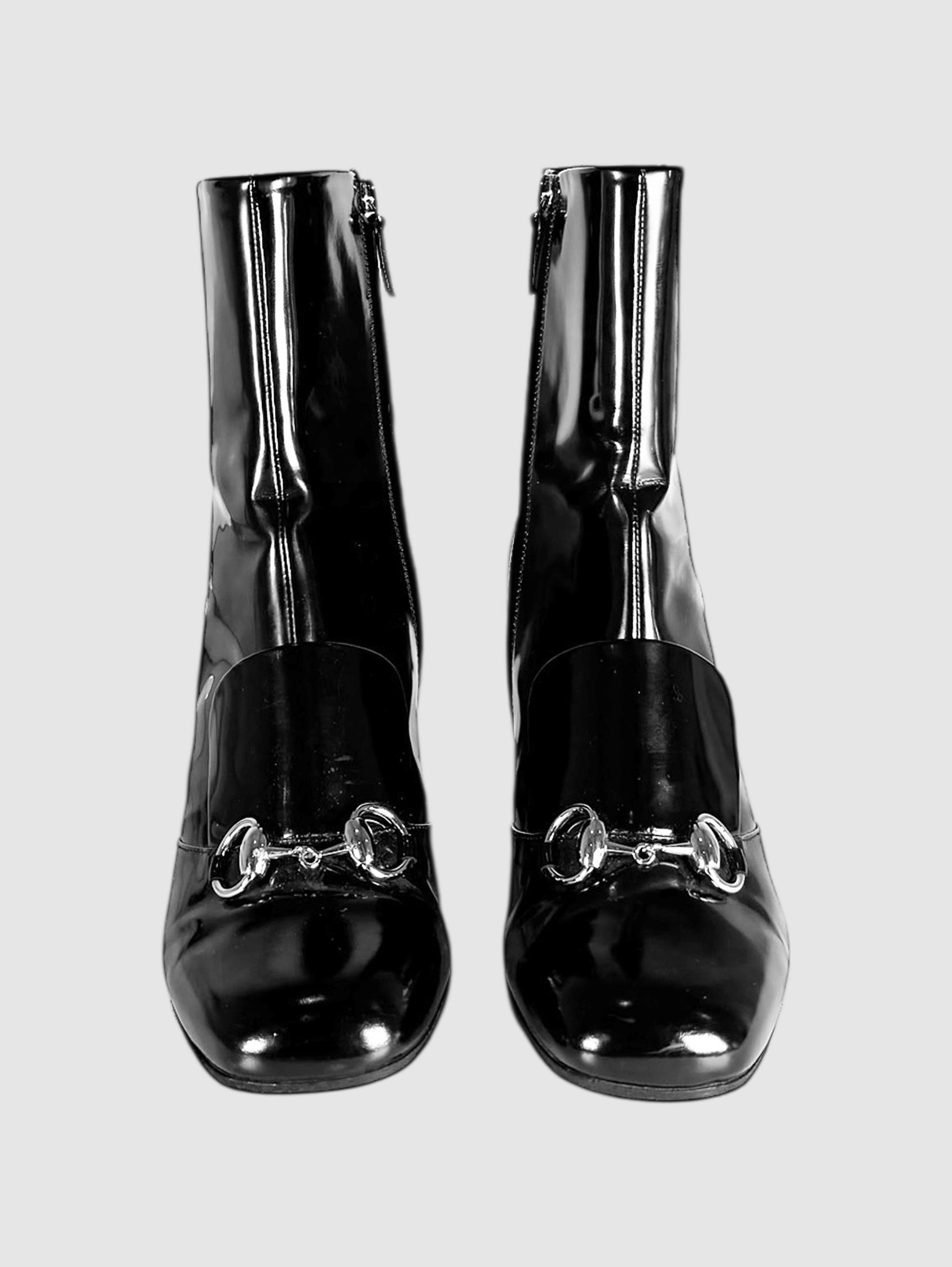 Horsebit Patent Booties