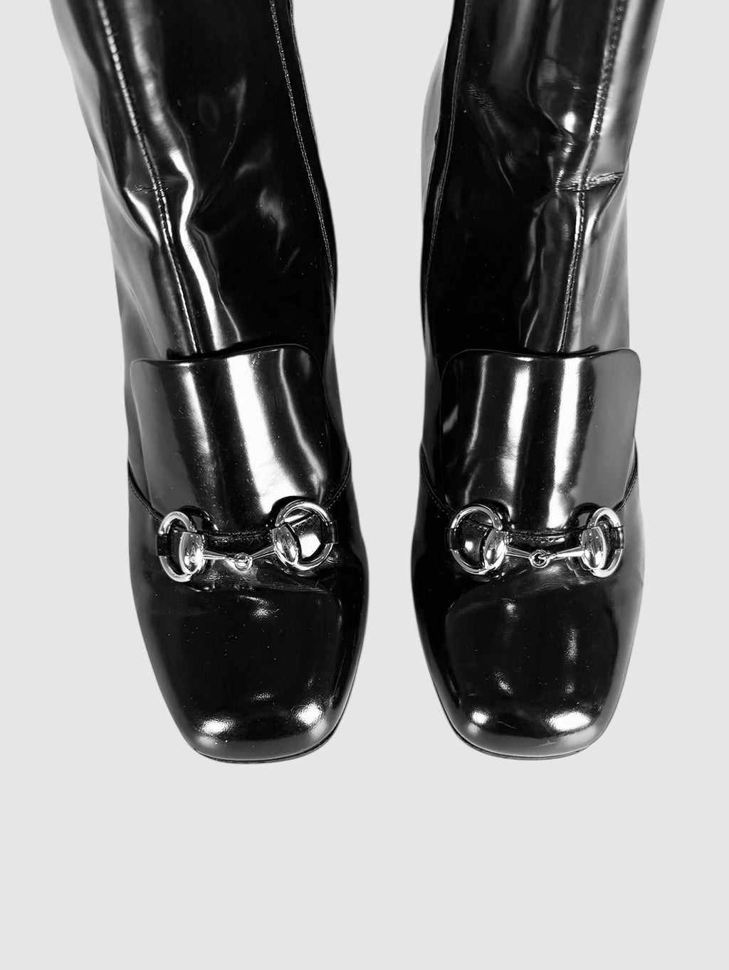 Horsebit Patent Booties