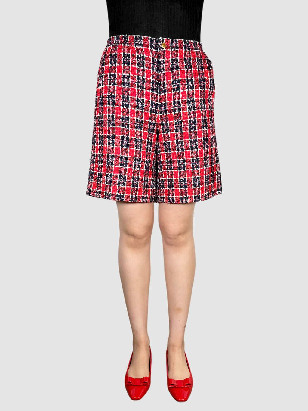 Plaid Tweed Shorts