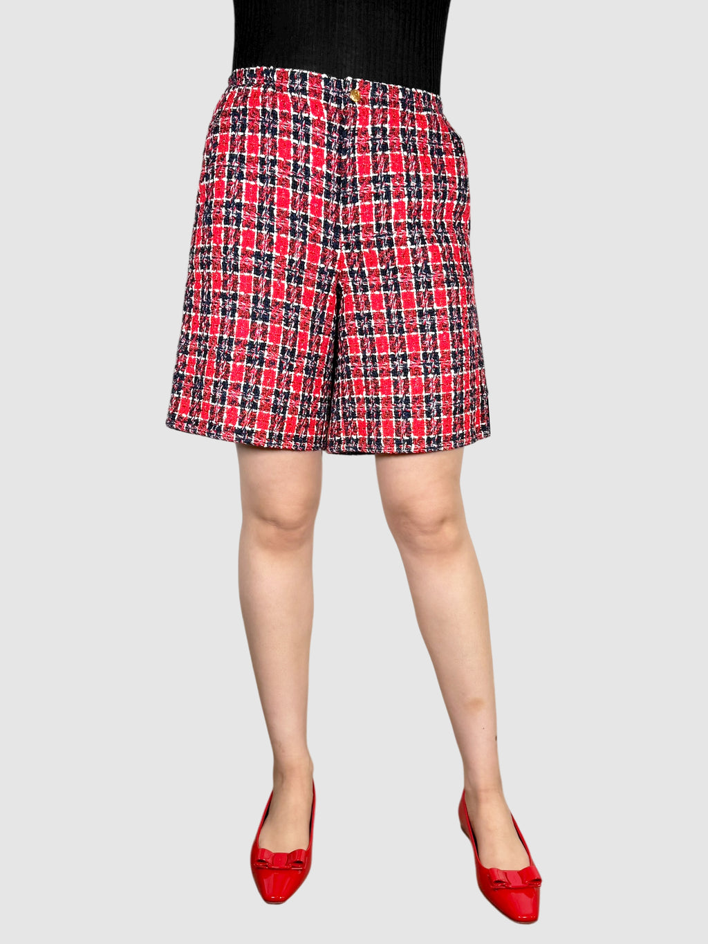Plaid Tweed Shorts