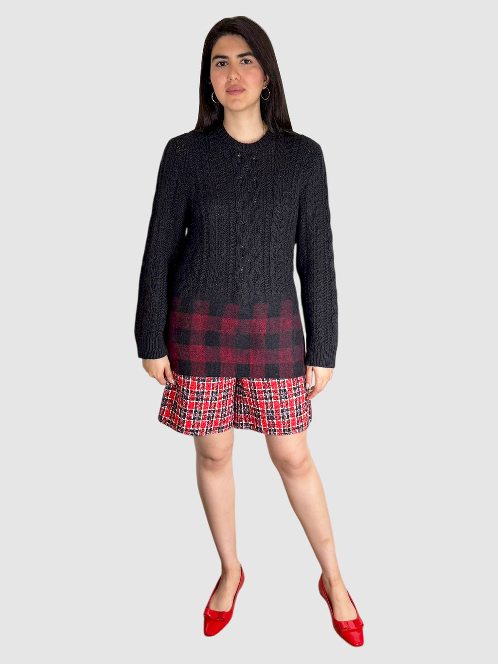 Plaid Tweed Shorts