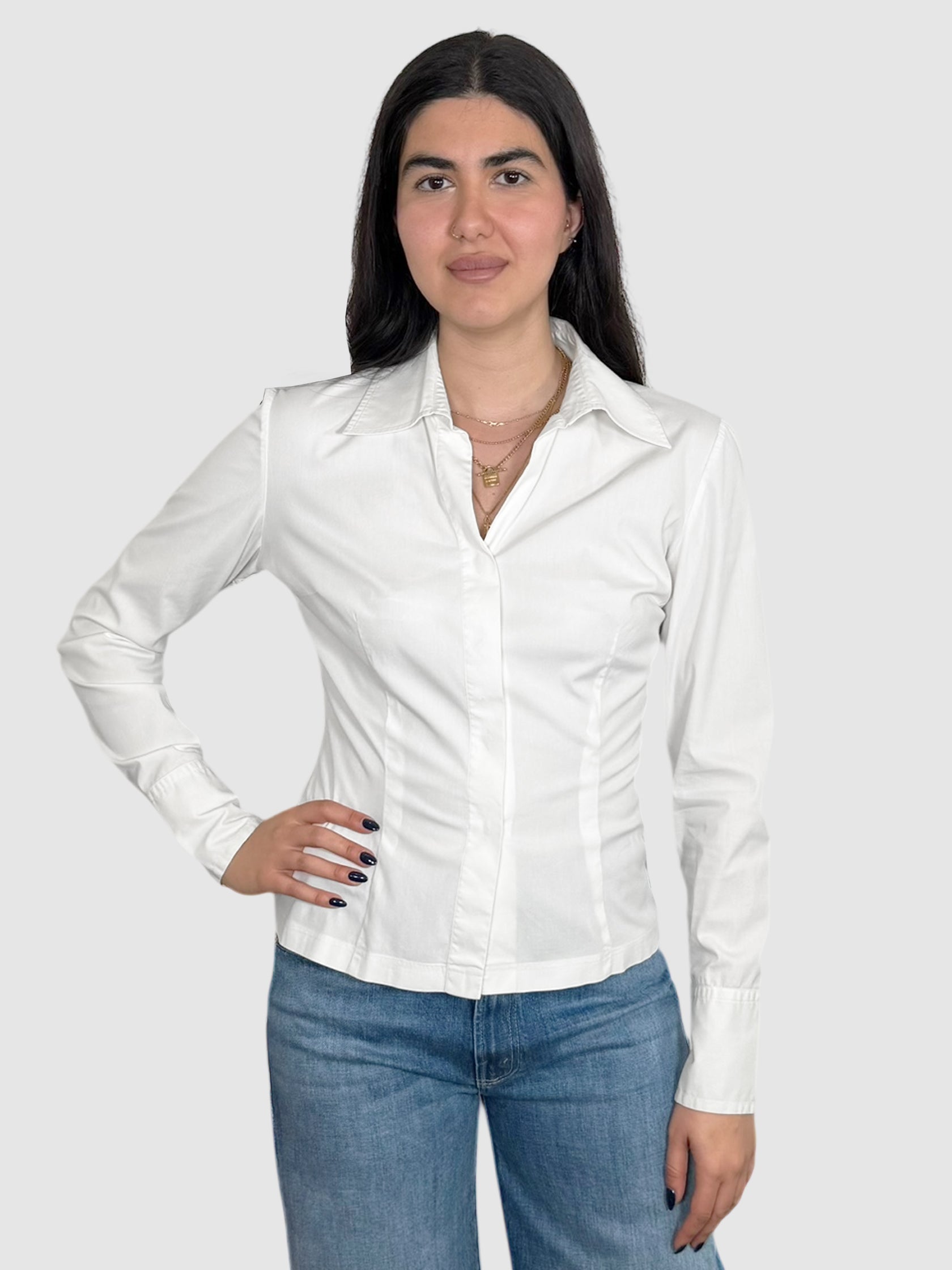 Tailored Button-Up Top