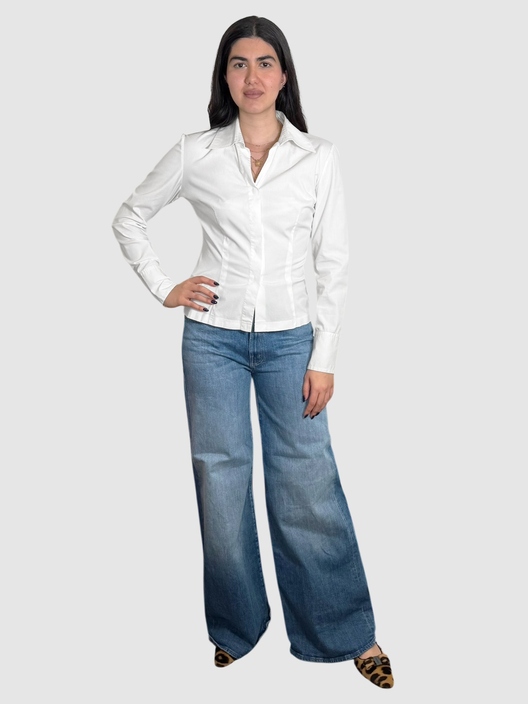 Tailored Button-Up Top