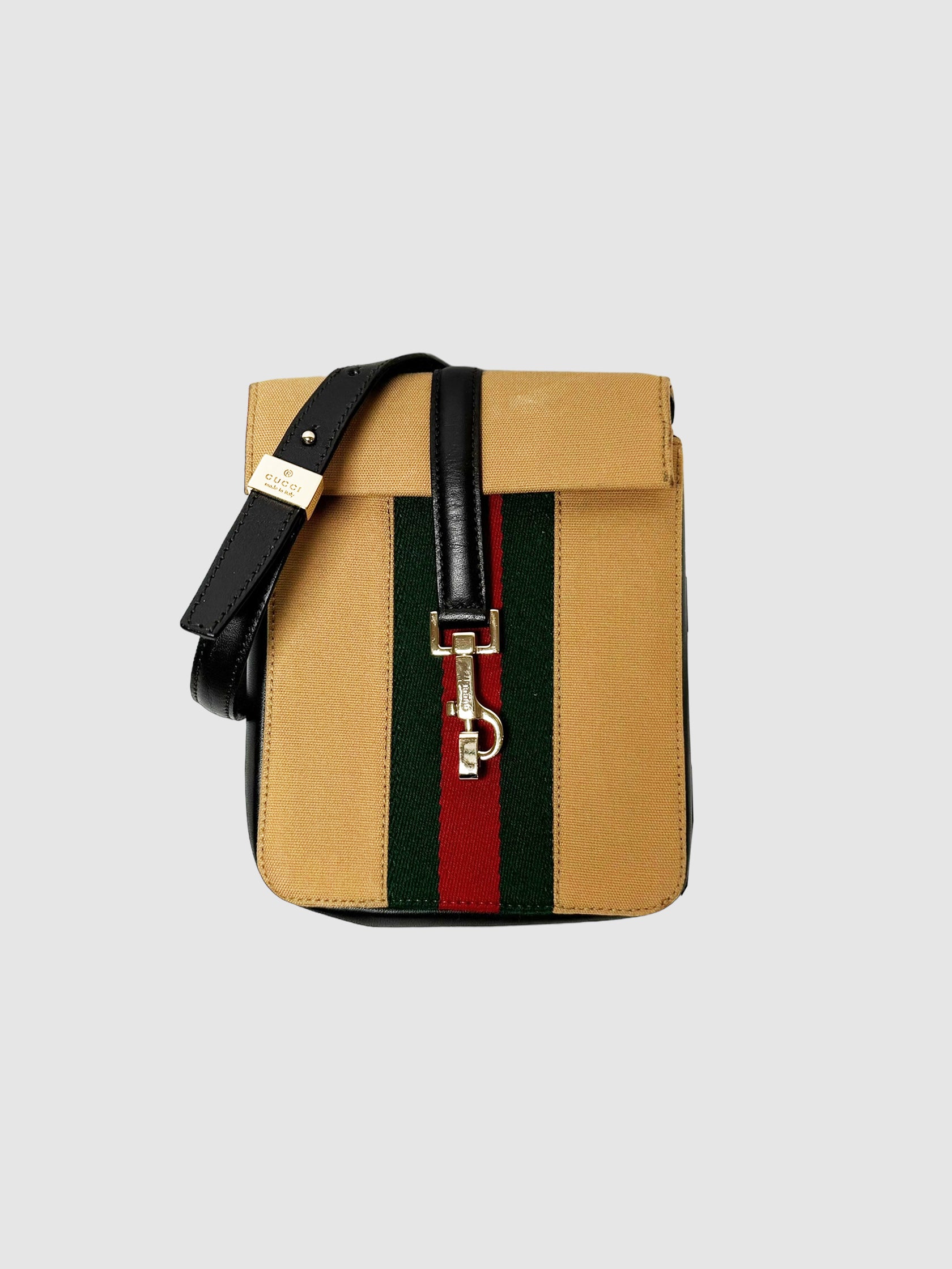 Gucci Web Stripe Crossbody Bag Consignment Secondhand Designer Luxury Resale Toronto Trendy 