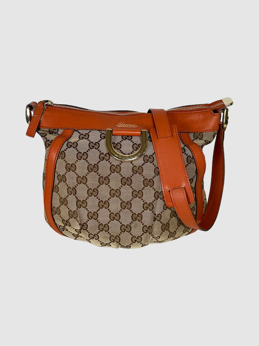 Gucci Brown GG Canvas Abbey D Ring Bag Consignment Secondhand Designer Luxury Resale Toronto Trendy