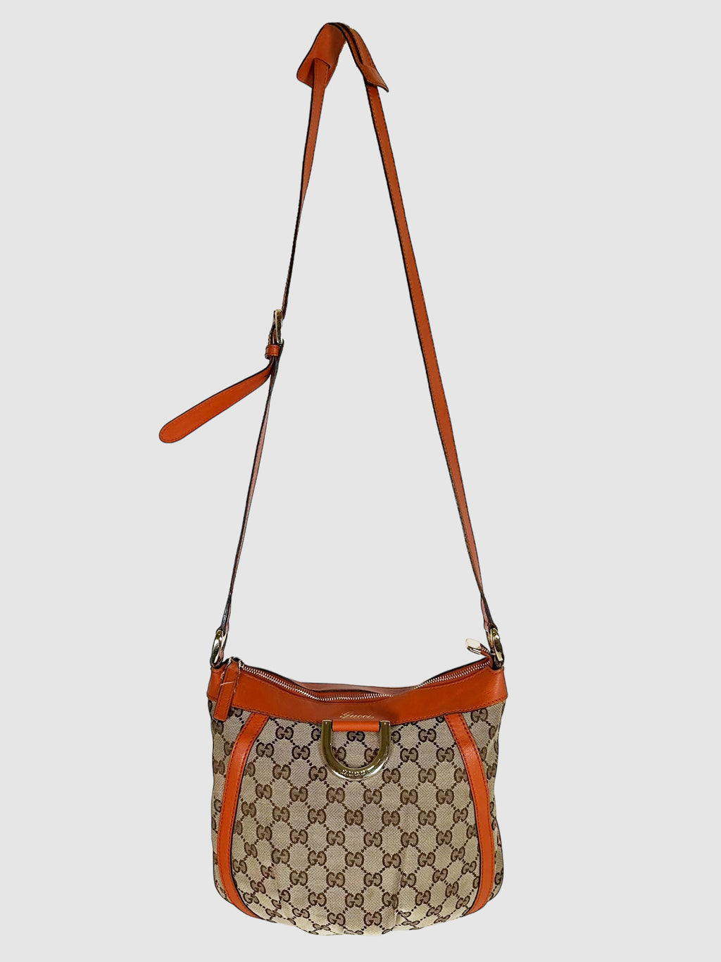Gucci Brown GG Canvas Abbey D Ring Bag Consignment Secondhand Designer Luxury Resale Toronto Trendy