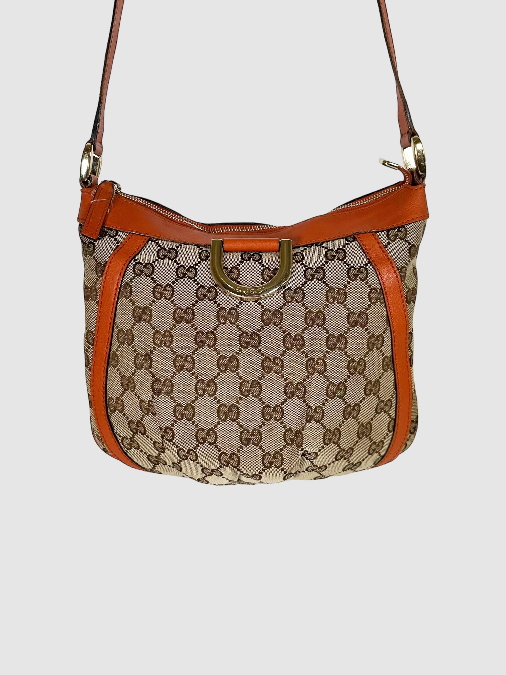 Gucci Brown GG Canvas Abbey D Ring Bag Consignment Secondhand Designer Luxury Resale Toronto Trendy