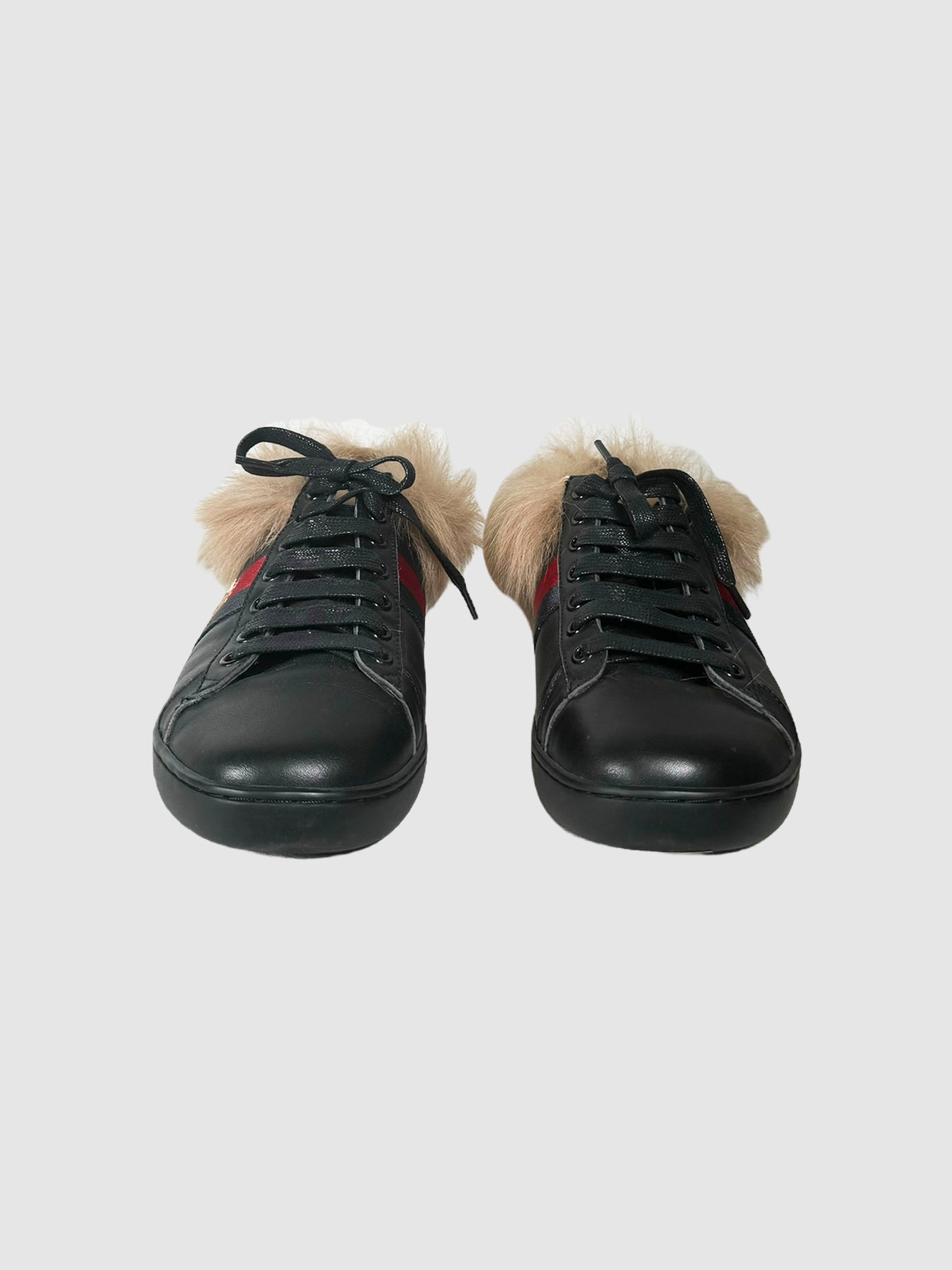 Gucci Bee Fur Lined Sneakers - Size 38.5