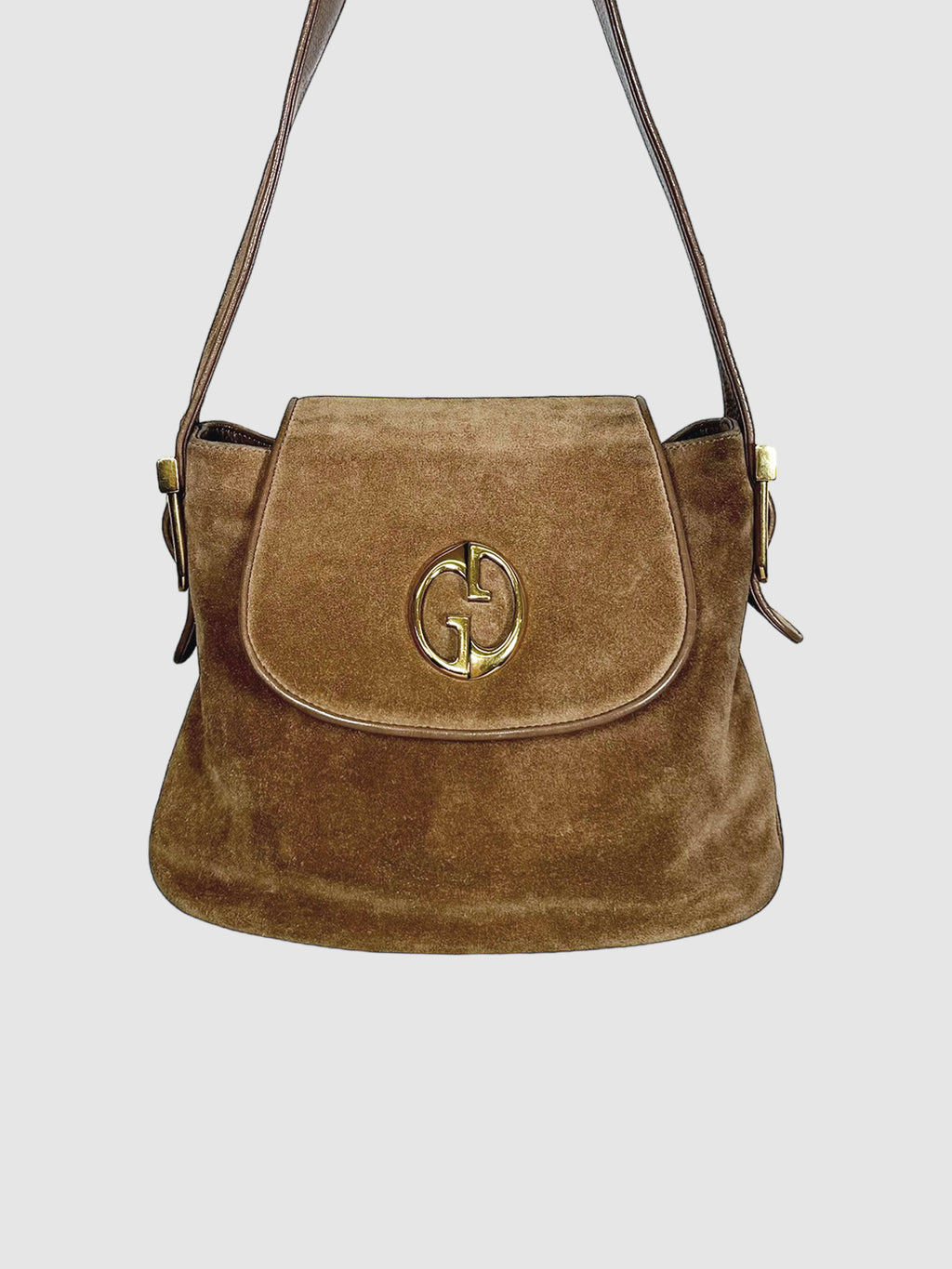 GG Suede Shoulder Bag
