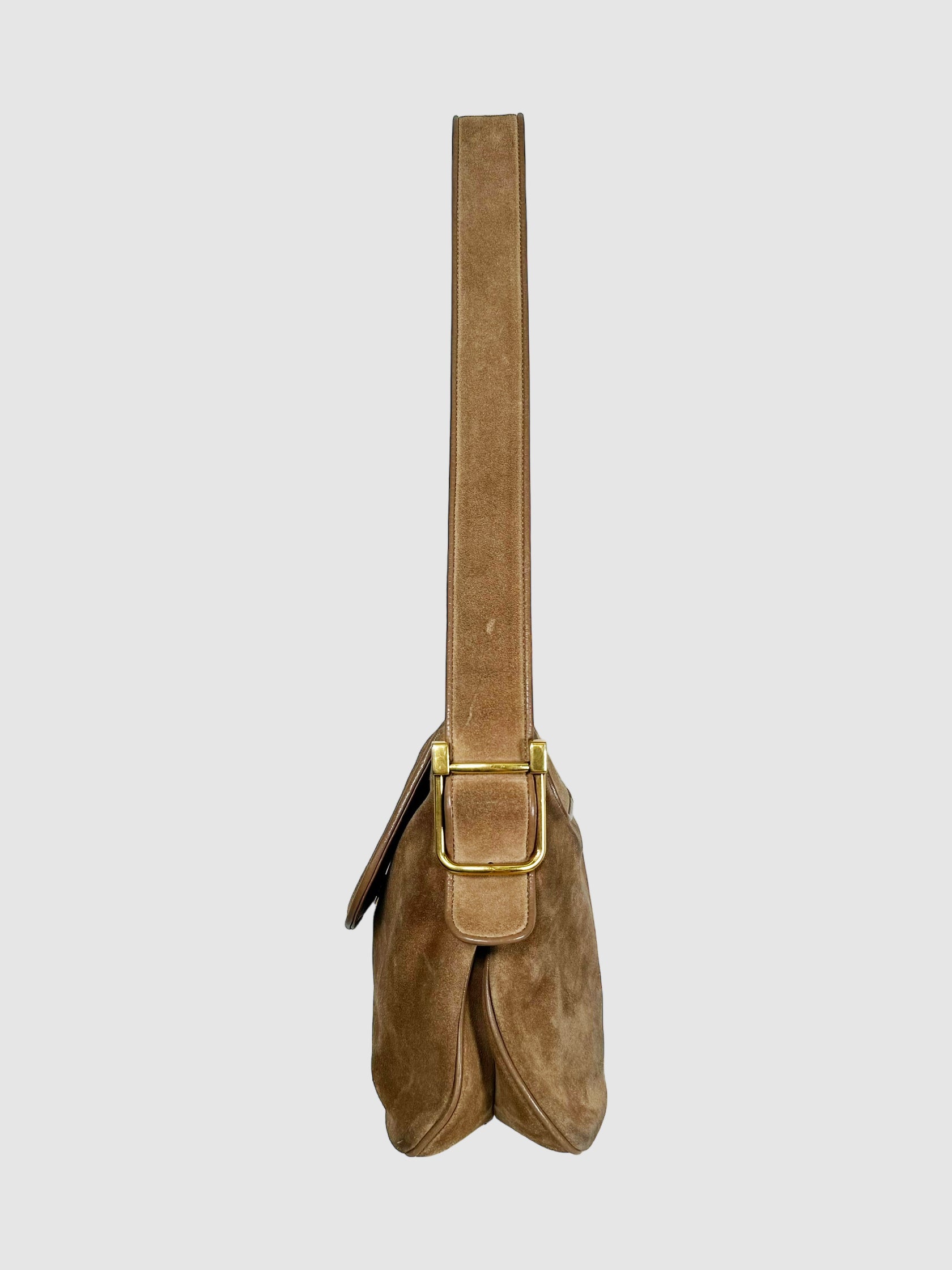 GG Suede Shoulder Bag