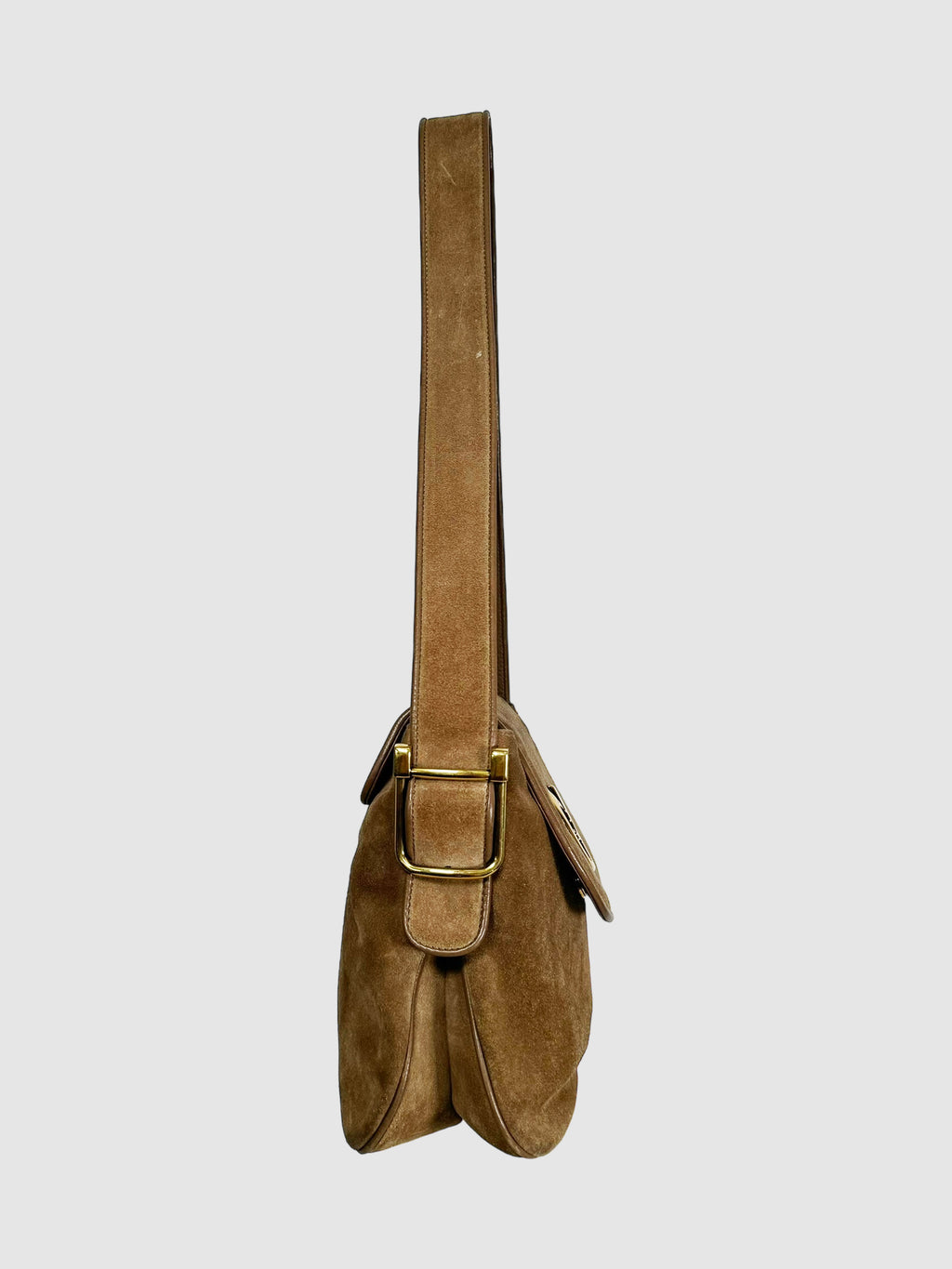 GG Suede Shoulder Bag