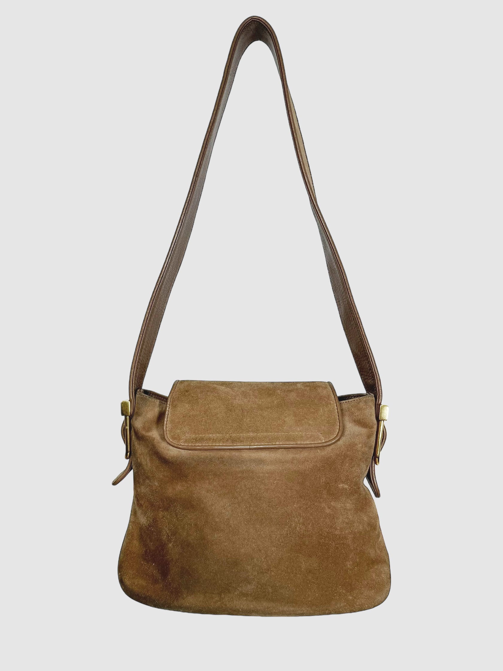 GG Suede Shoulder Bag