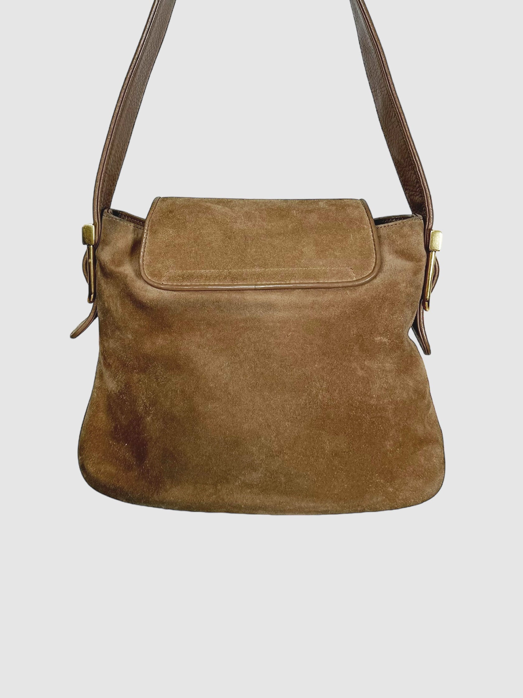 GG Suede Shoulder Bag