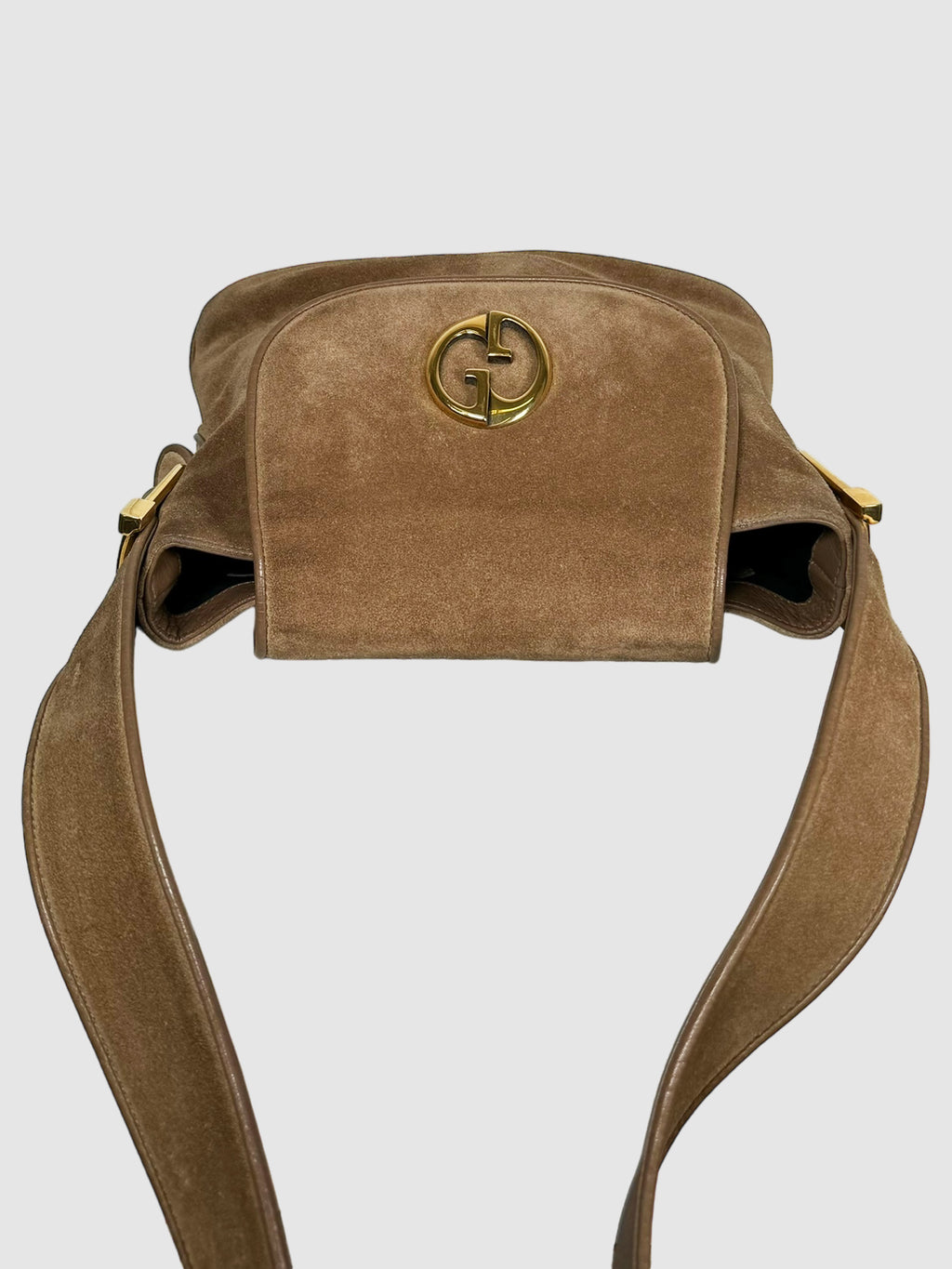 GG Suede Shoulder Bag