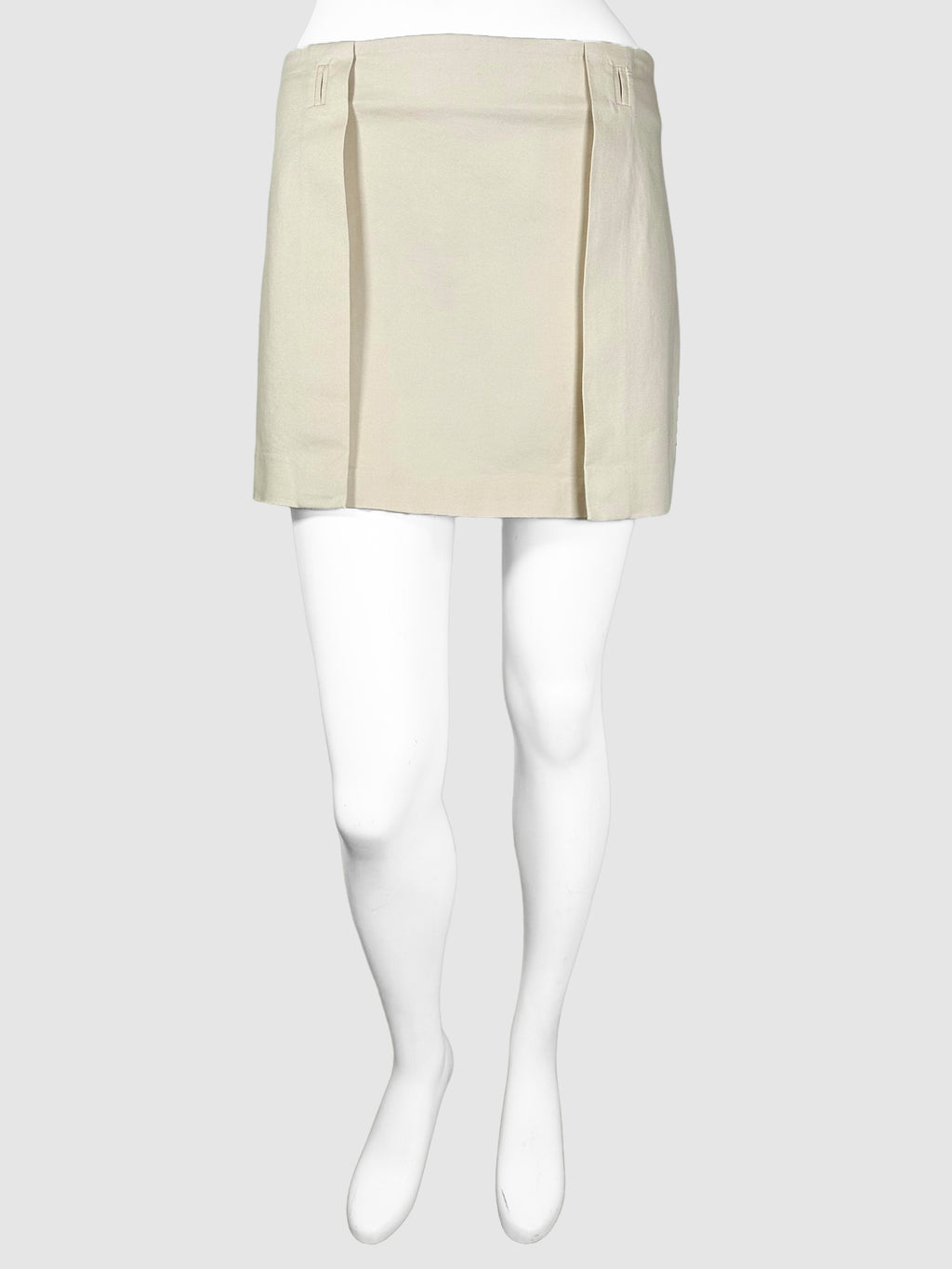 Gucci Beige Front Layer Mini Skirt Size 42 Consignment Secondhand Designer Luxury Resale Toronto Trendy