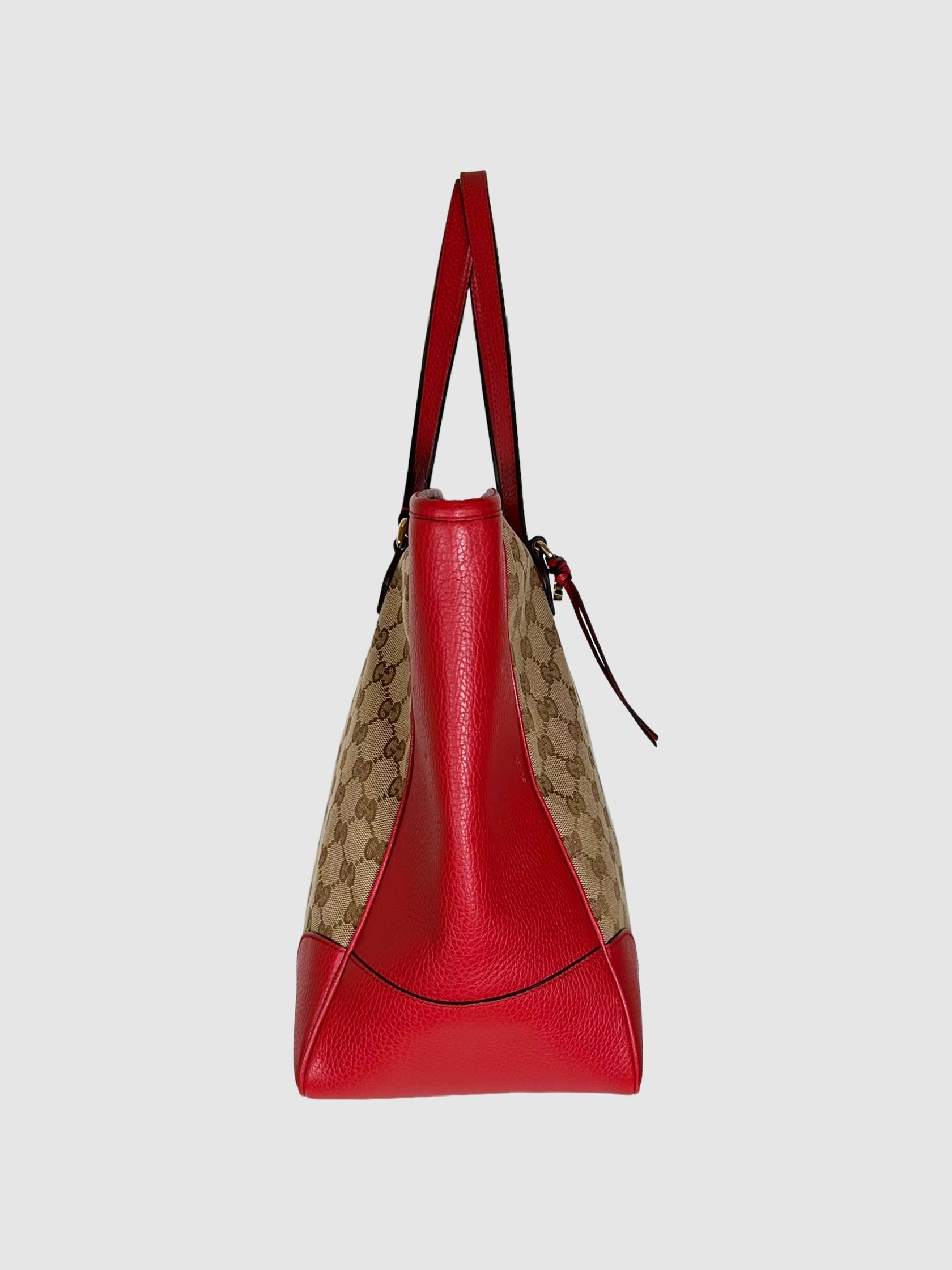 Leather Trim GG Canvas Medium Bree Tote