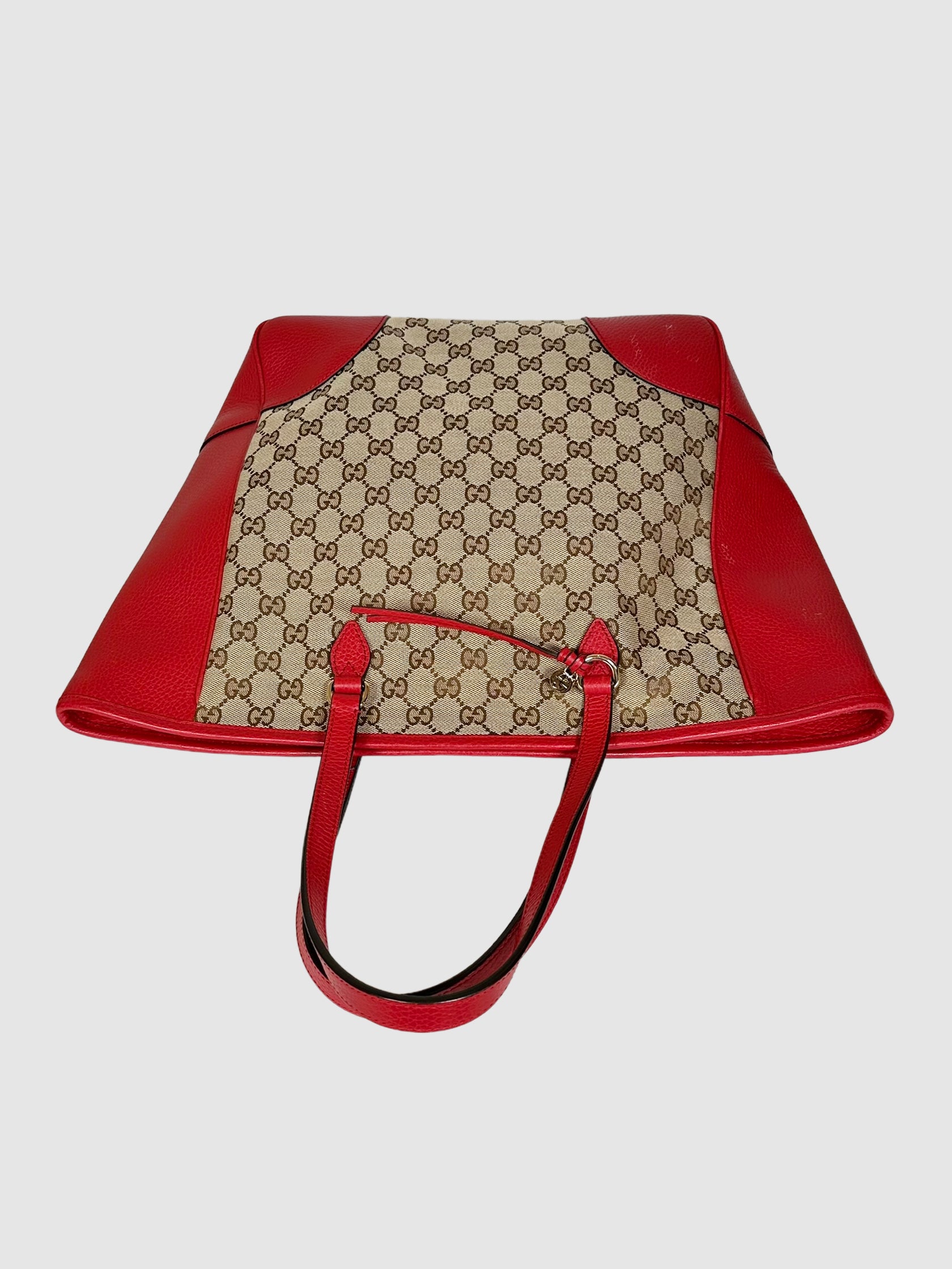 Leather Trim GG Canvas Medium Bree Tote