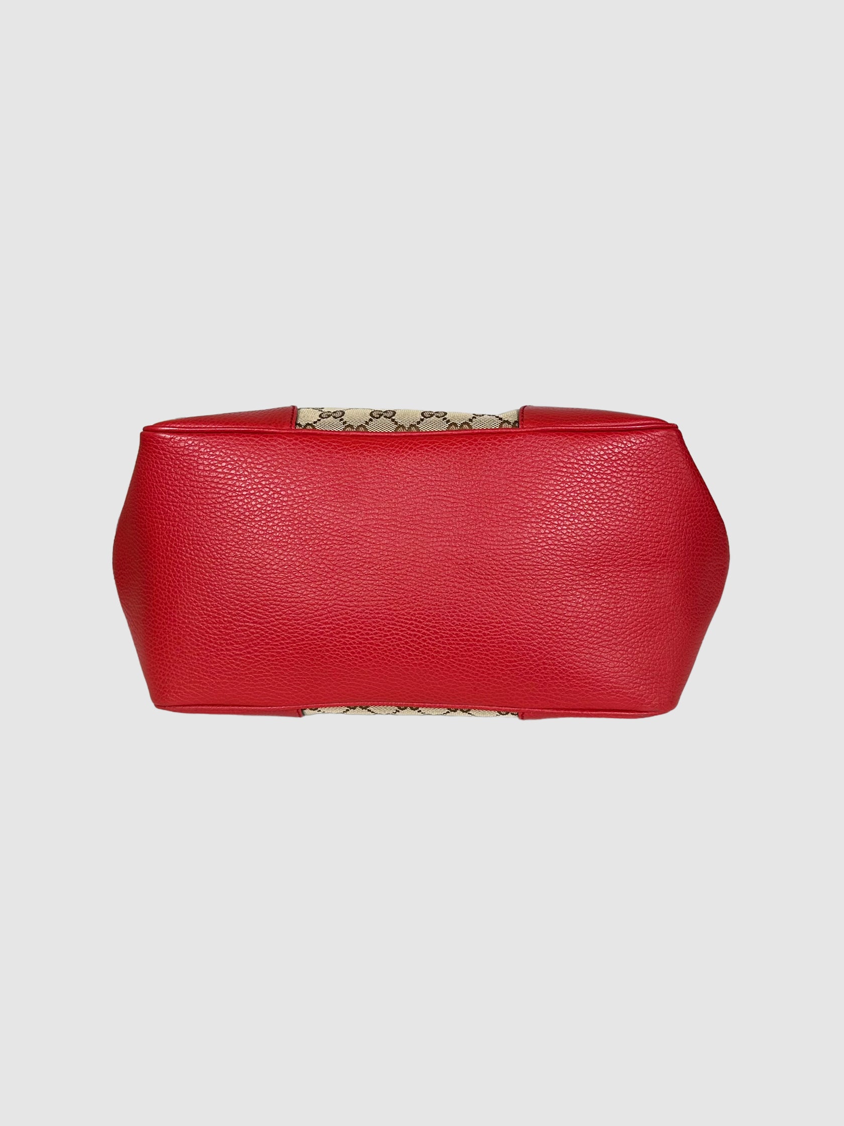 Leather Trim GG Canvas Medium Bree Tote