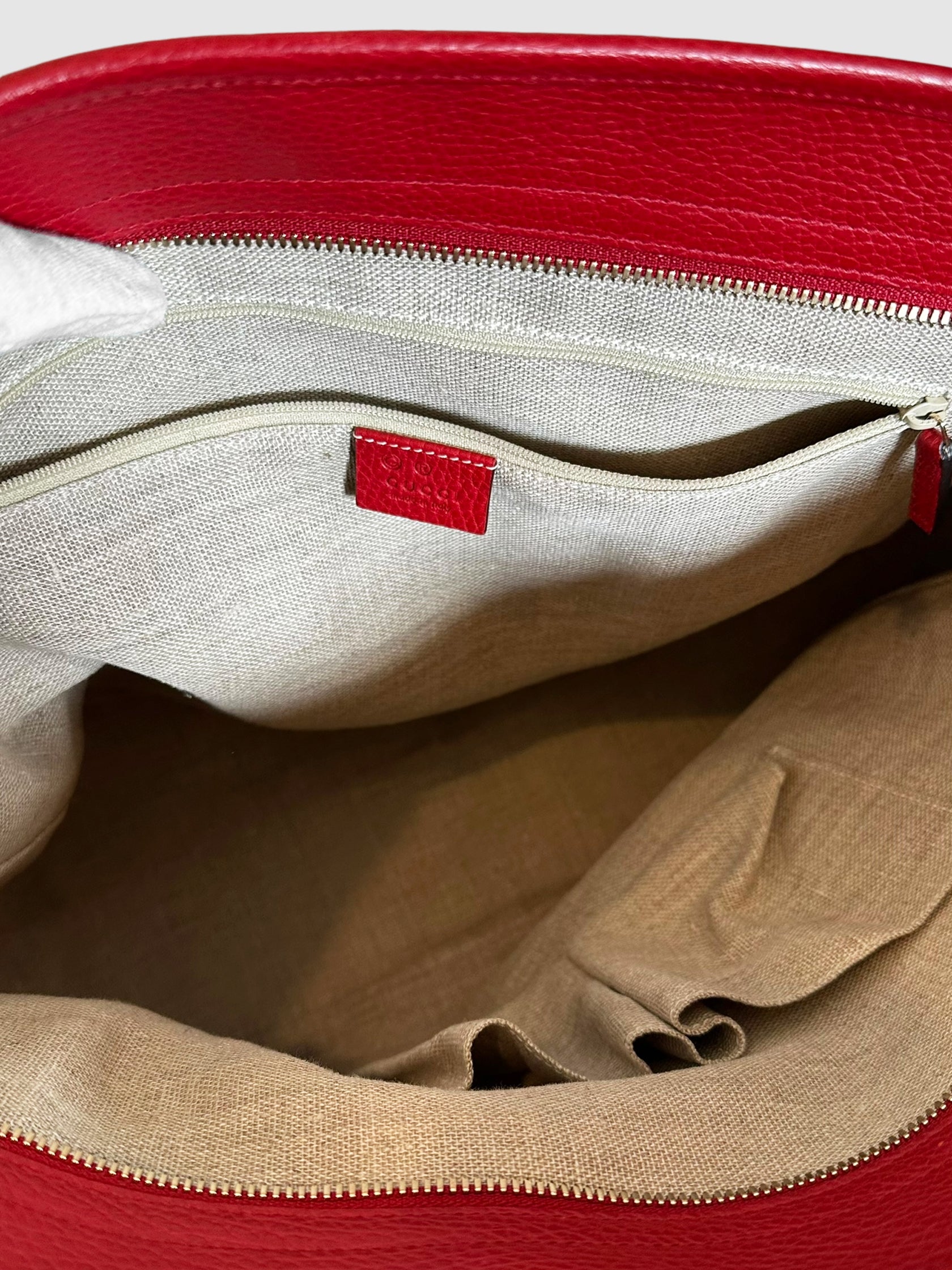 Leather Trim GG Canvas Medium Bree Tote