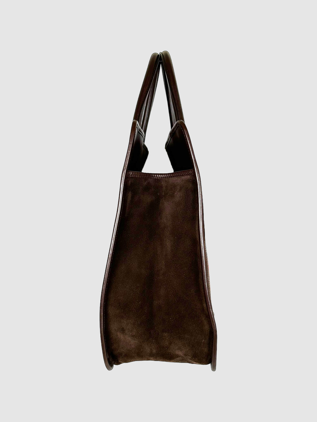 Suede Web Stripe Tote Bag