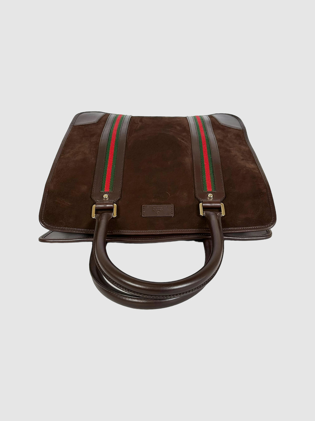 Suede Web Stripe Tote Bag