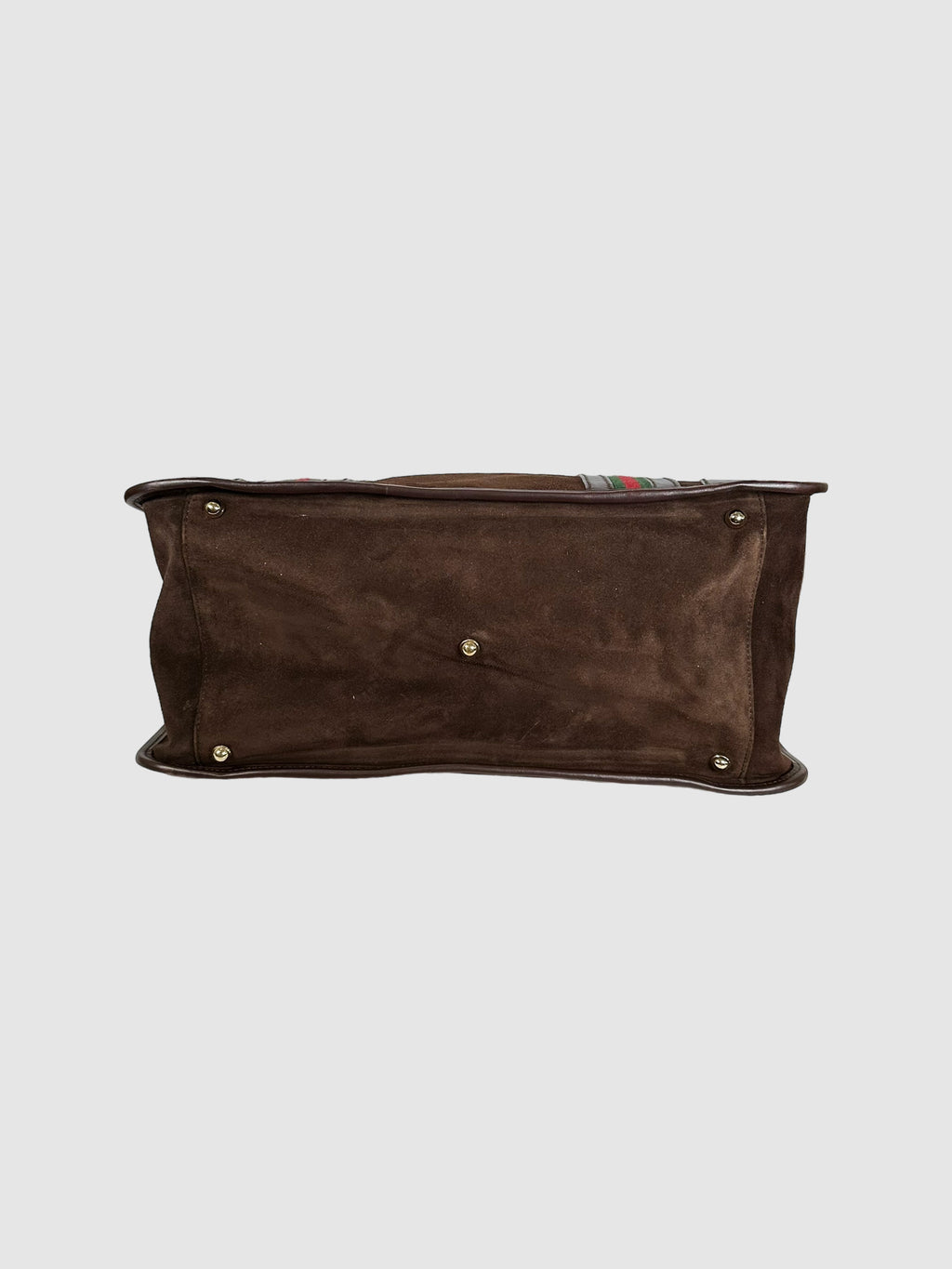 Suede Web Stripe Tote Bag