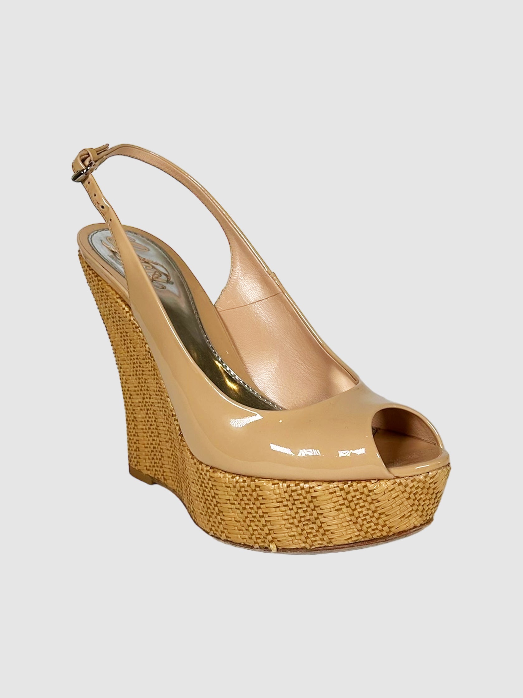 Wedge Platform Slingback Sandals - Size 7.5