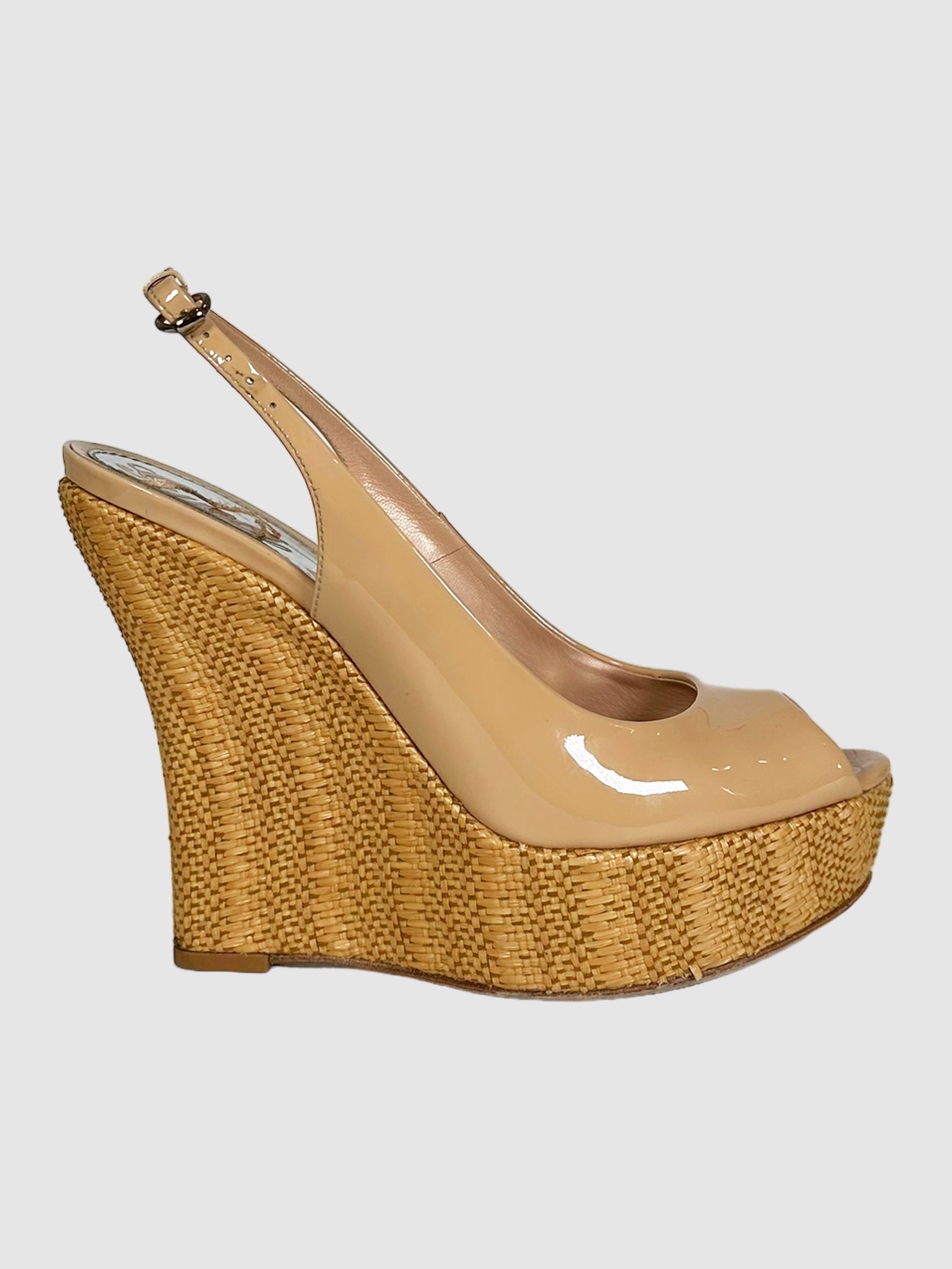 Wedge Platform Slingback Sandals - Size 7.5
