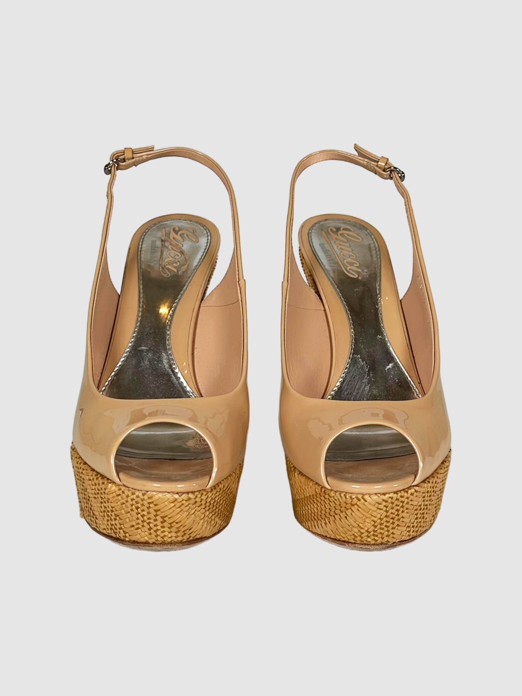Wedge Platform Slingback Sandals - Size 7.5